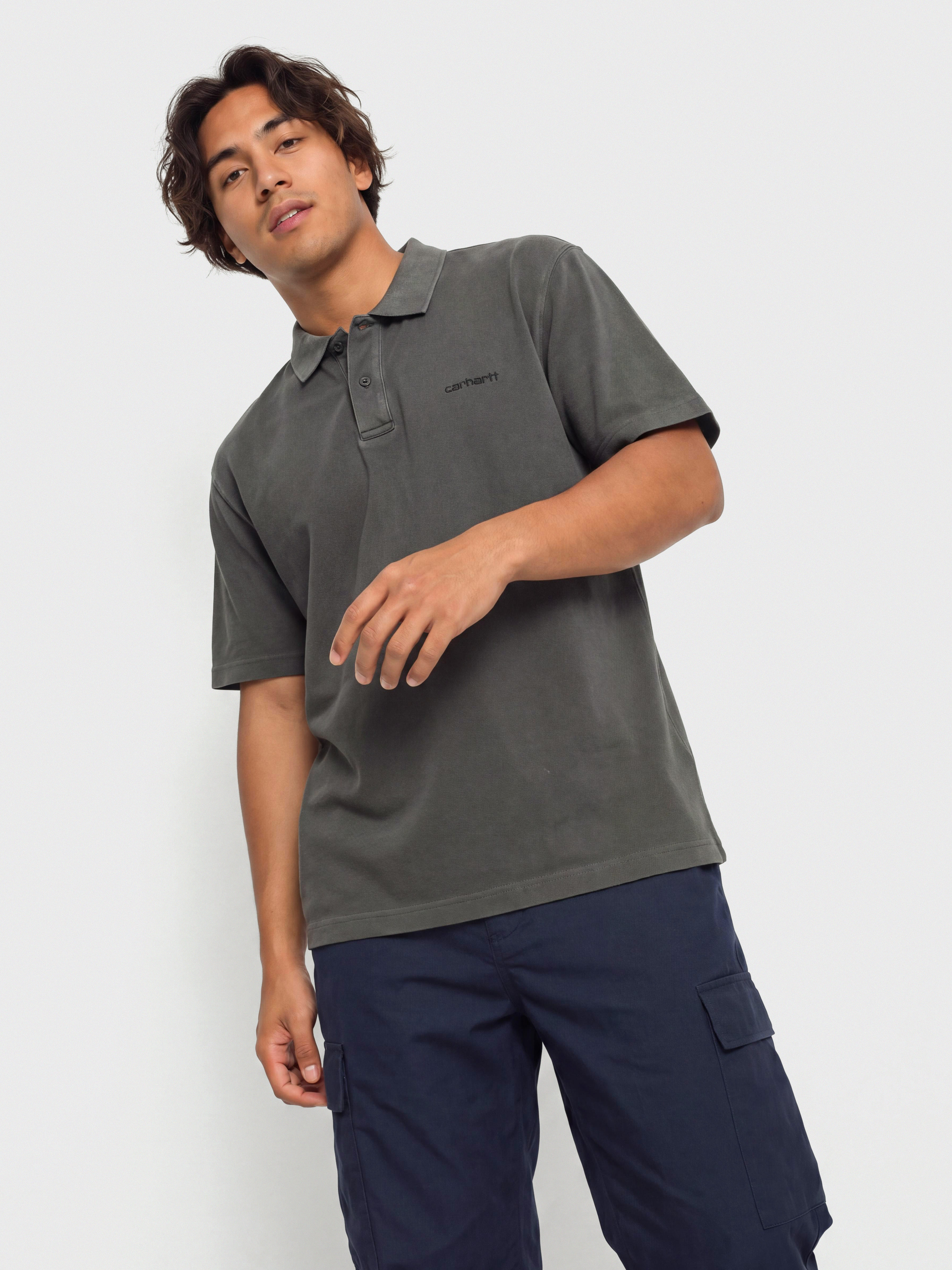 Triu010dko Carhartt WIP Wayne Polo (black/garment dyed)