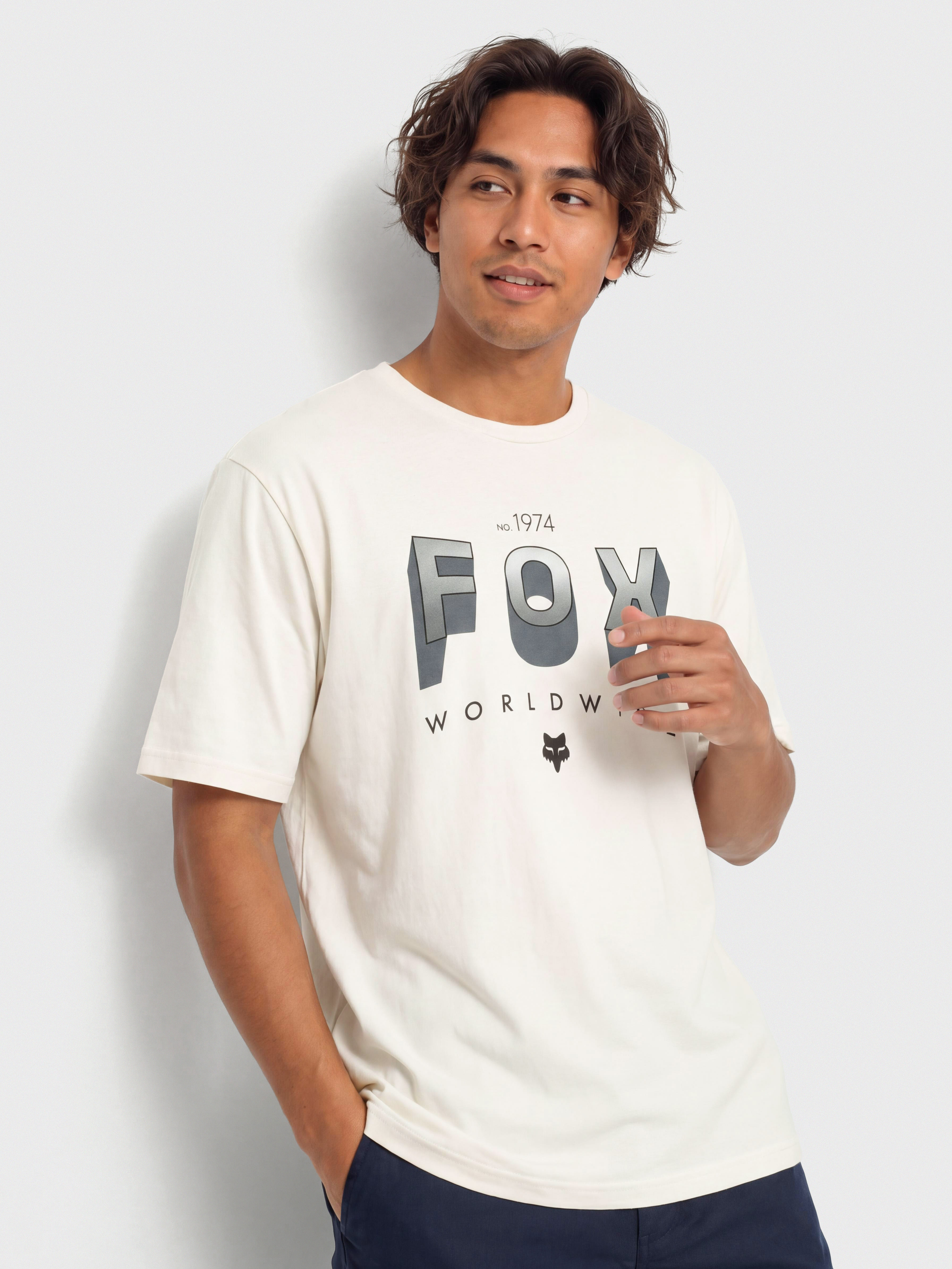 Tričko Fox Block 195 (off white)