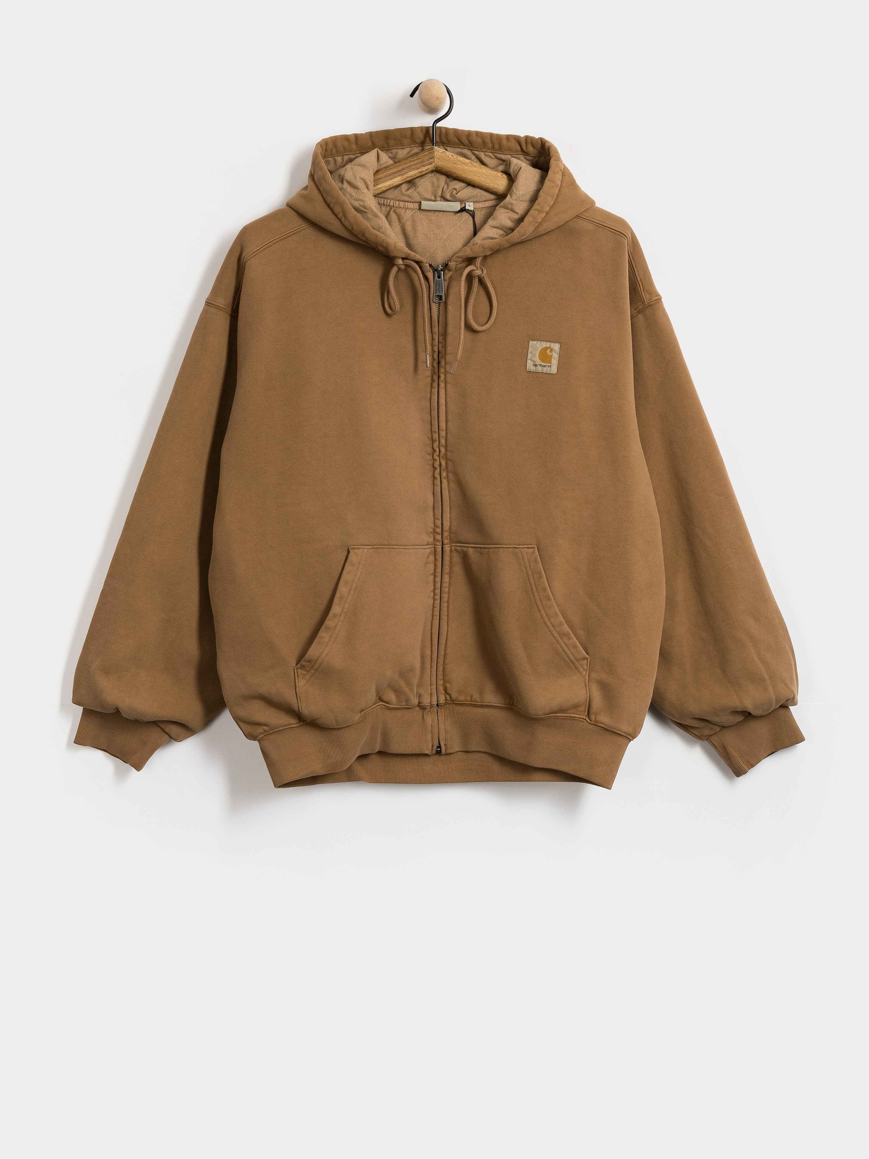 Mikina s kapucí Carhartt WIP Vista ZHD (wip h brown/garment dyed)