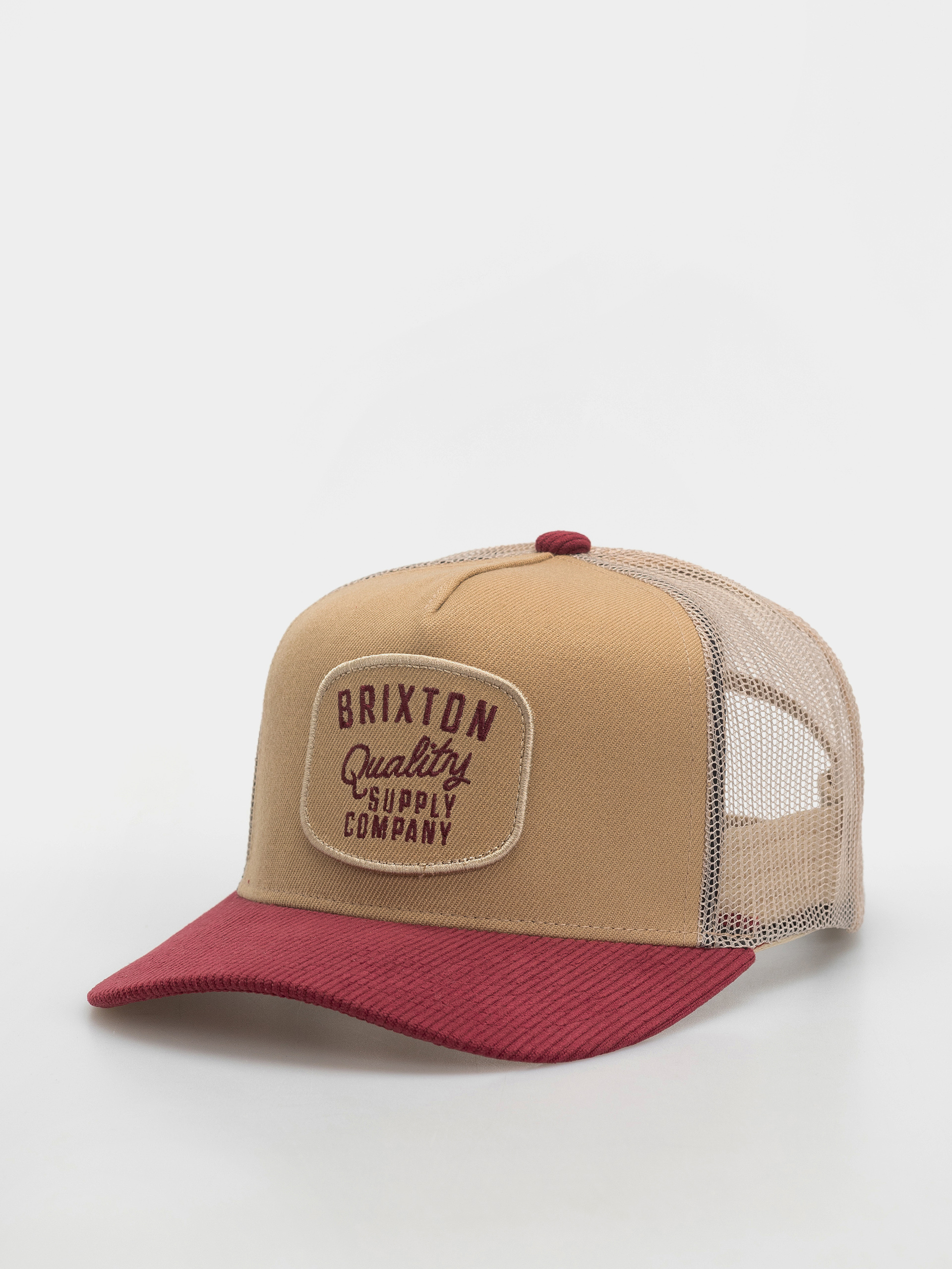 Ku0161iltovka  Brixton Hubal C Mp Trucker Hat (oatmeal/dark brick corduroy)