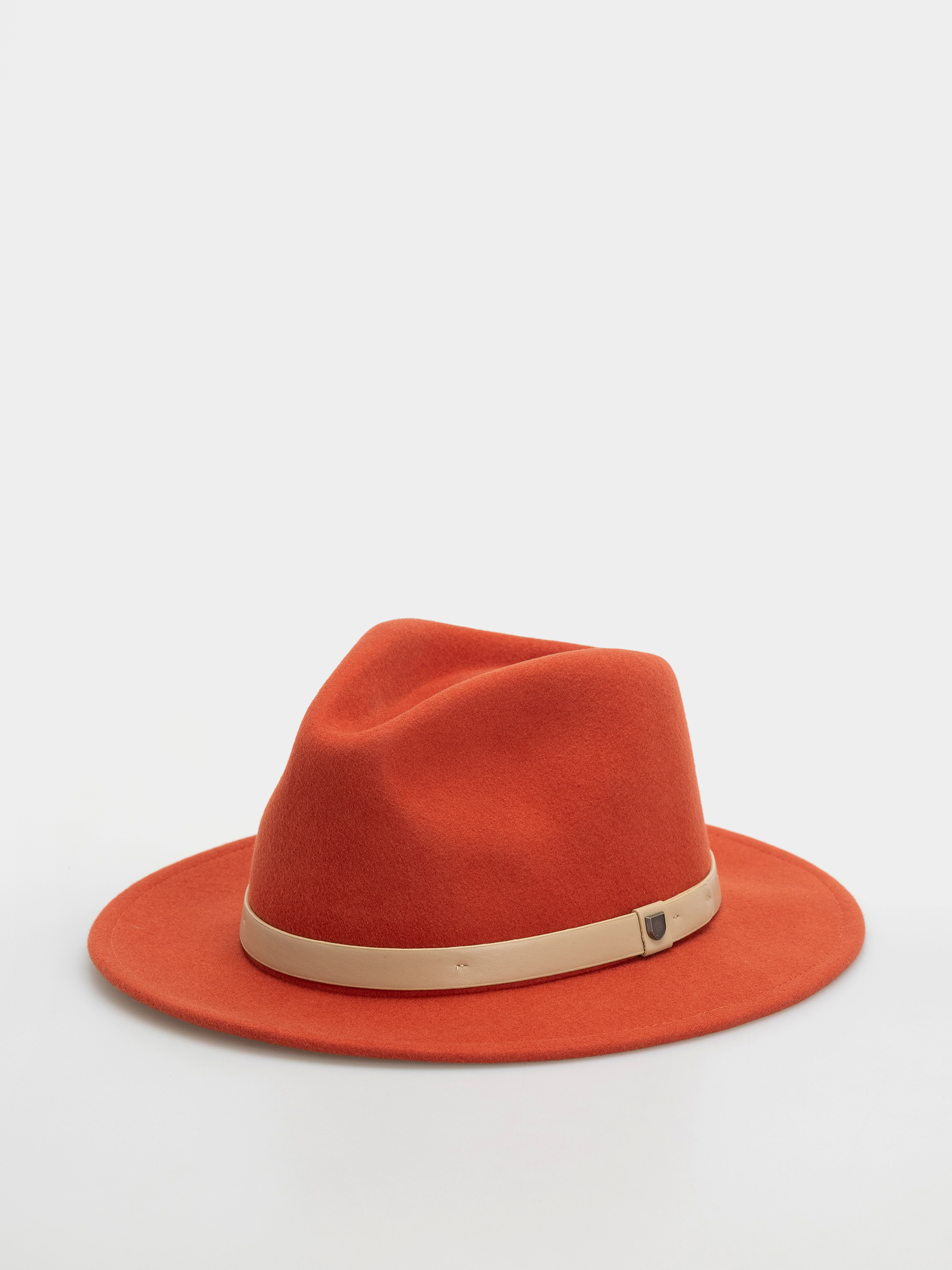 Klobouk Brixton Messer Fedora (red earth/wax paper)