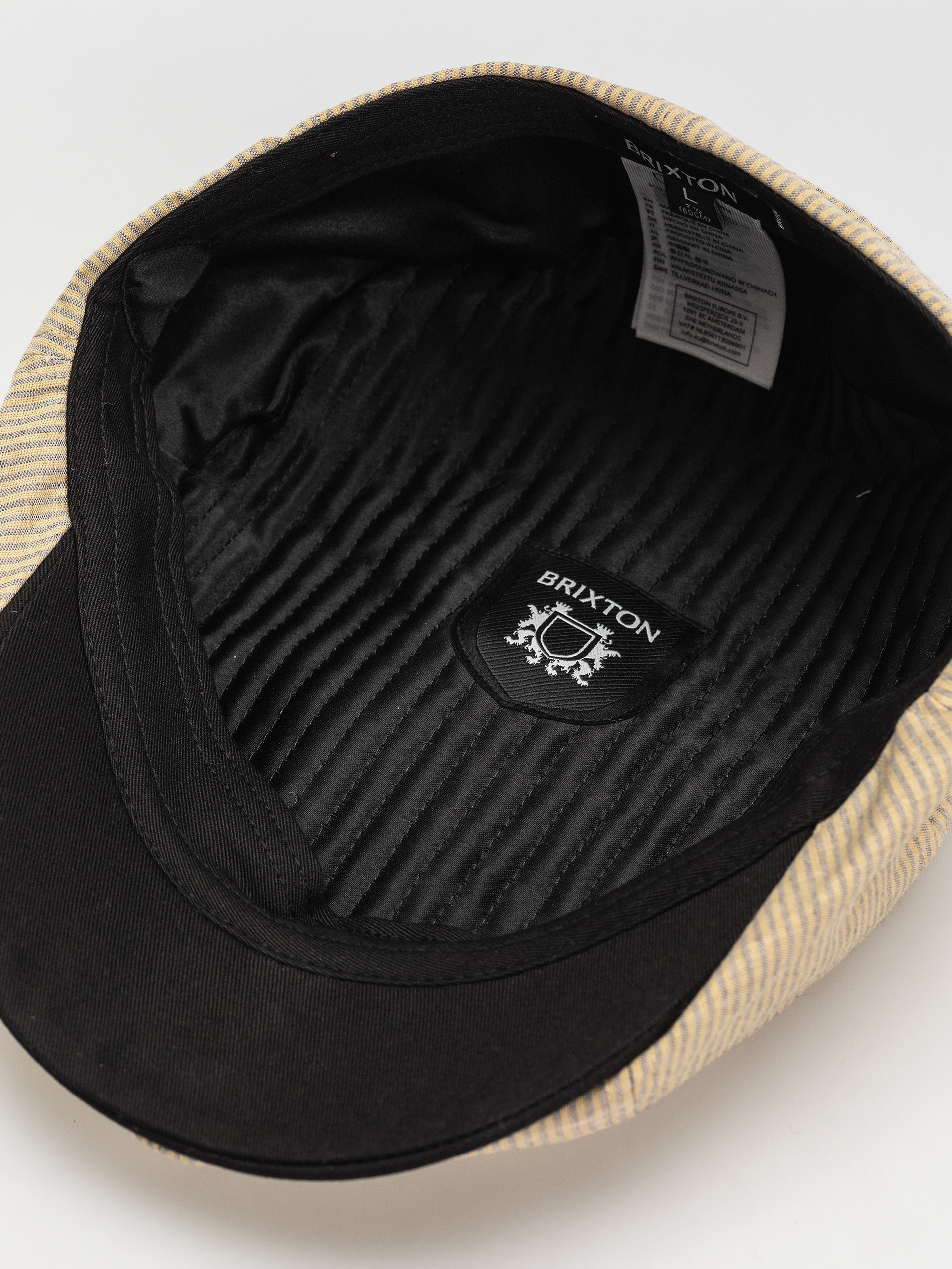 Klobouk s kšiltem Brixton Brood Snap Cap (khaki stripe/washed black)