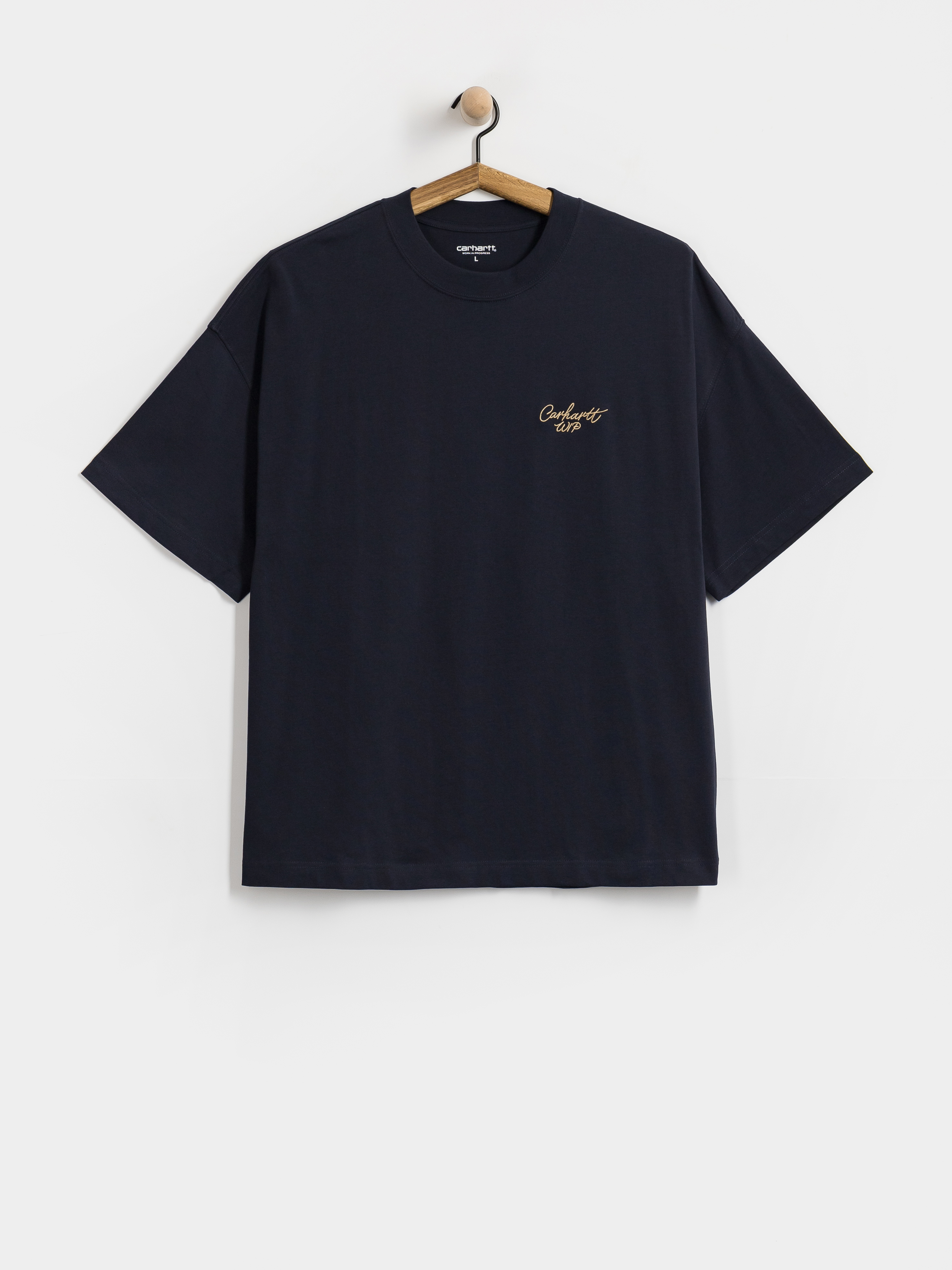 Tričko Carhartt WIP Signature Script (dark navy/wip dusty h)