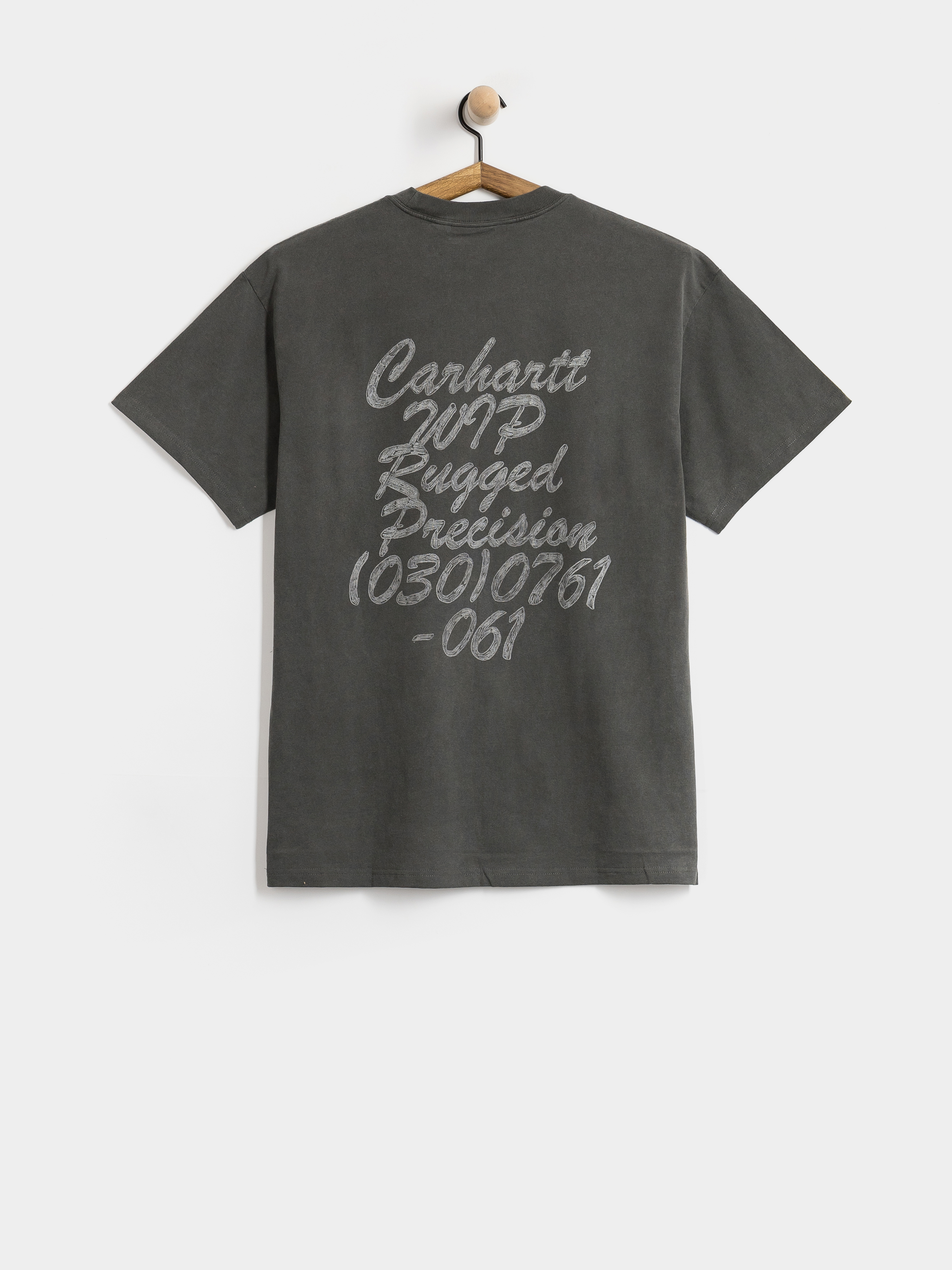 Tričko Carhartt WIP Hatching Script (black/garment dyed)