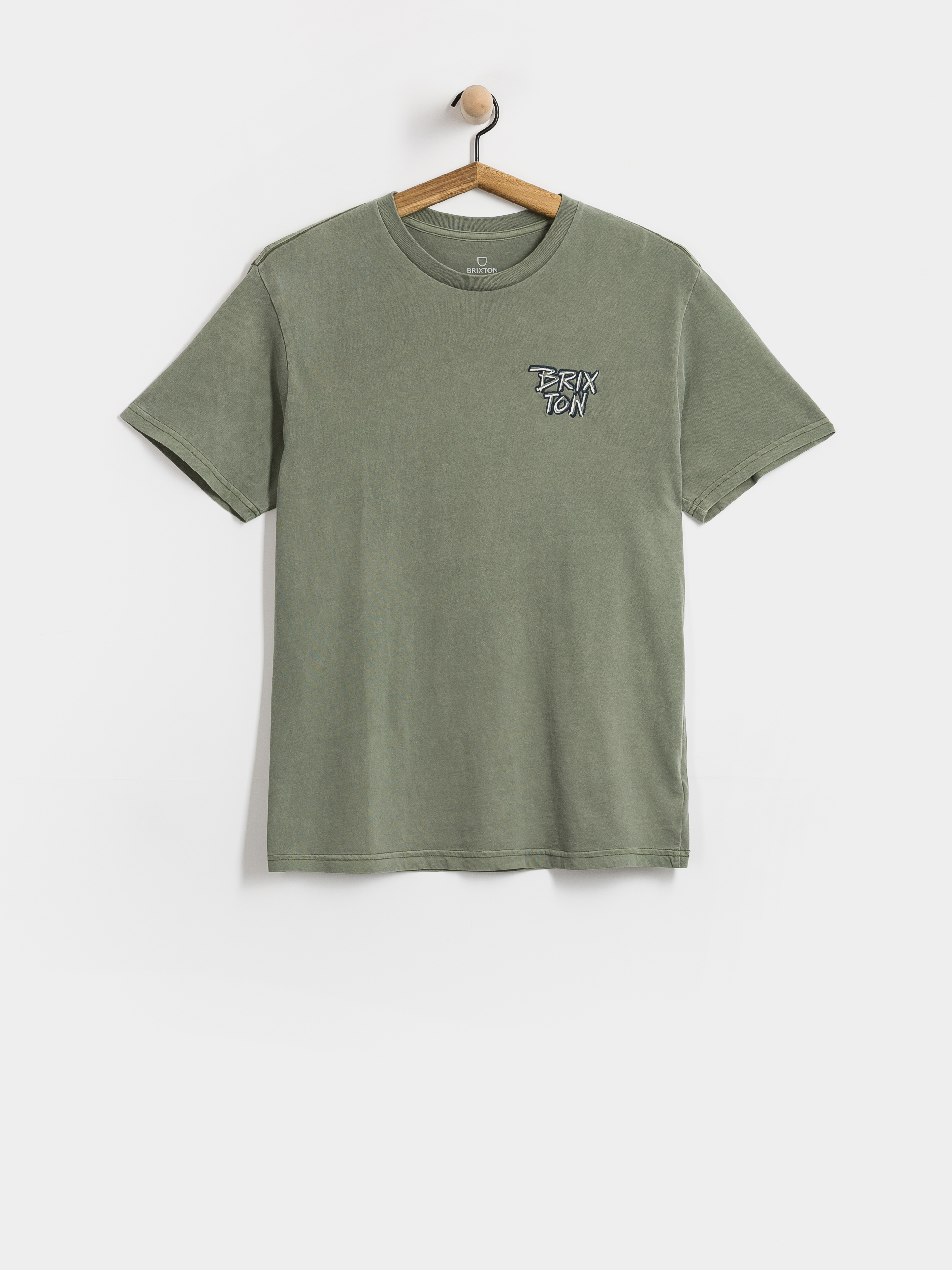 Tričko Brixton Rockton Stnd (olive surplus worn wash)