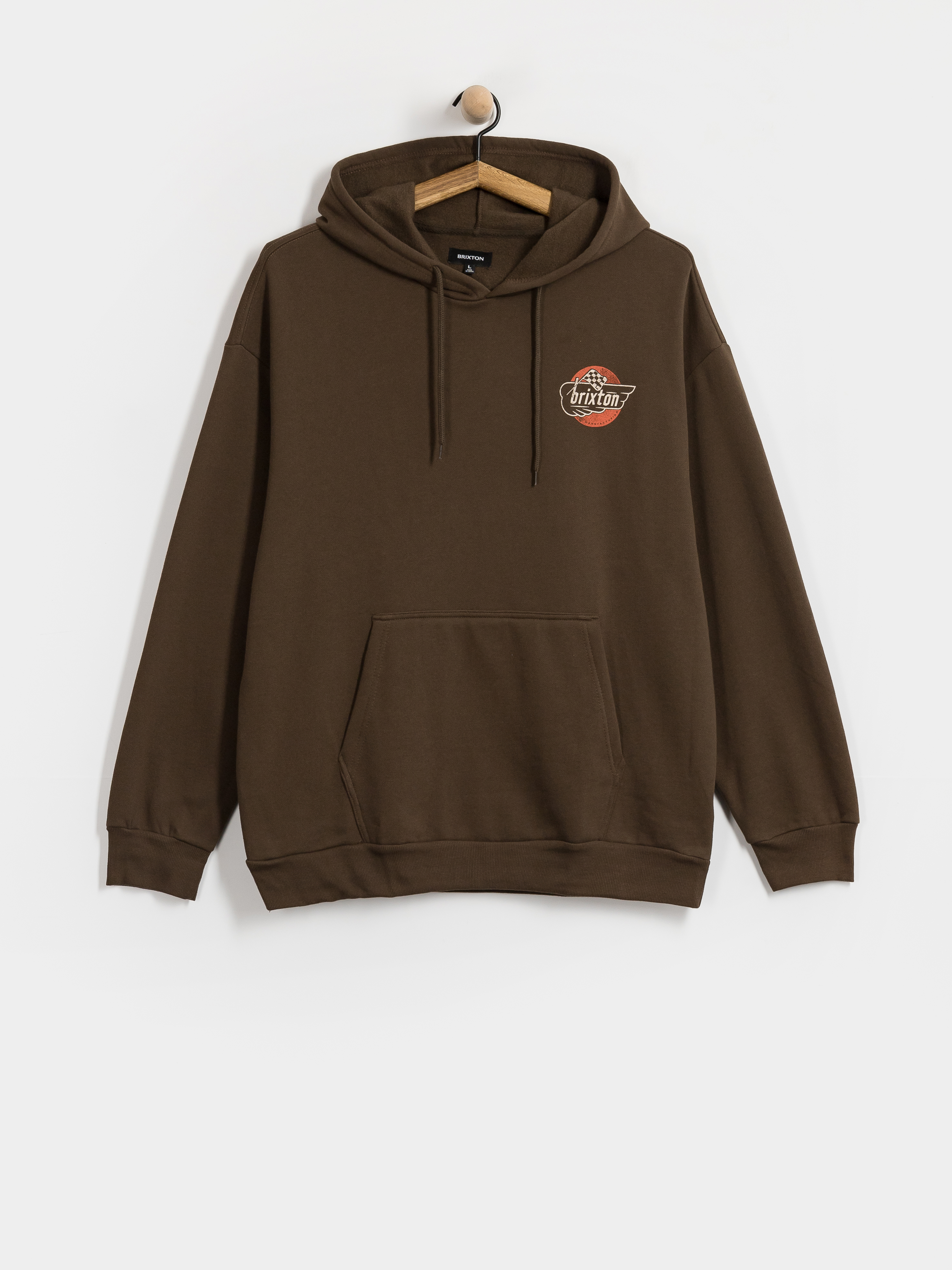Mikina s kapucí Brixton Heyward HD (walnut brown)