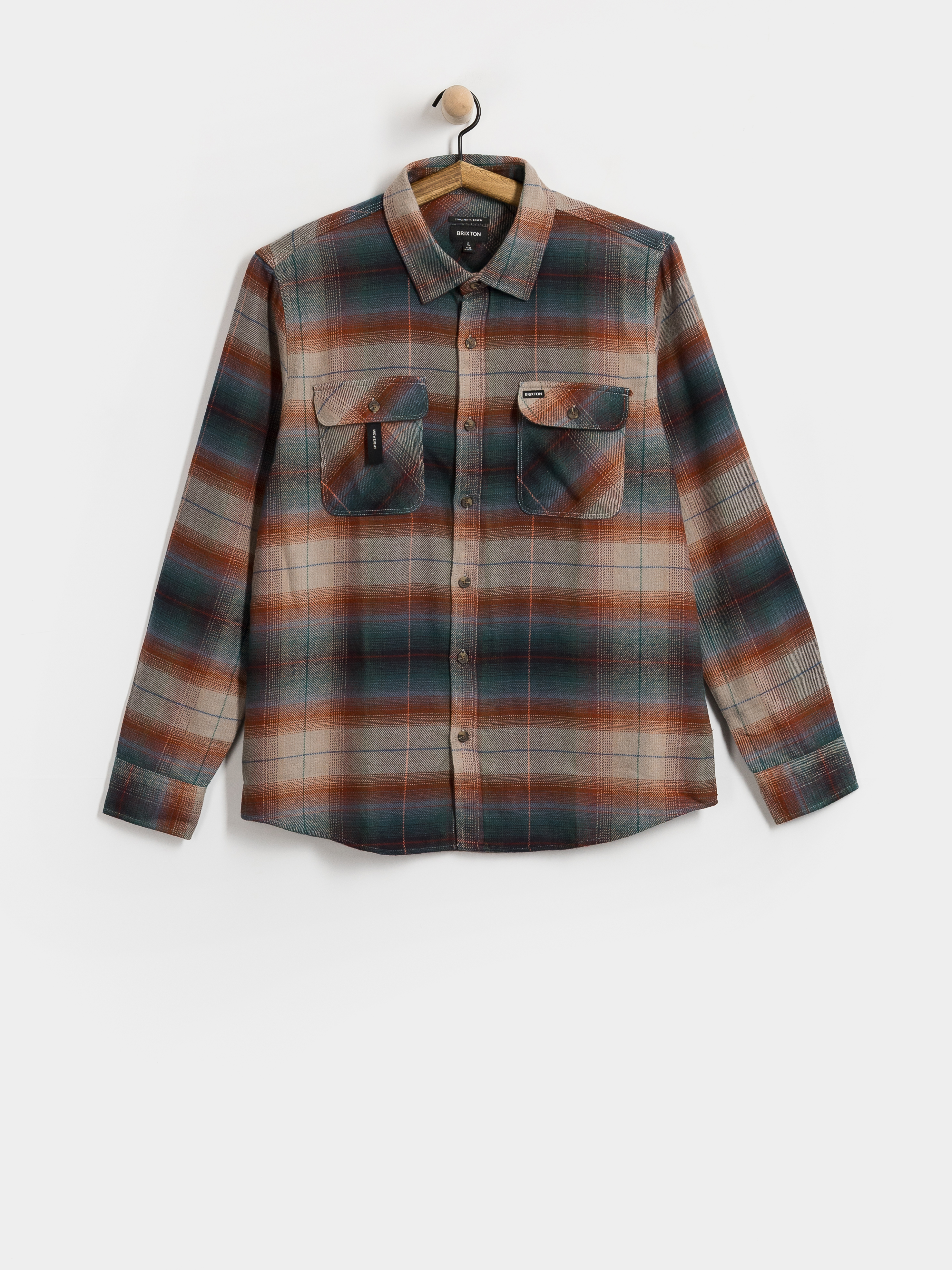 Kou0161ile Brixton Bowery Flannel Ls (multi shadow)