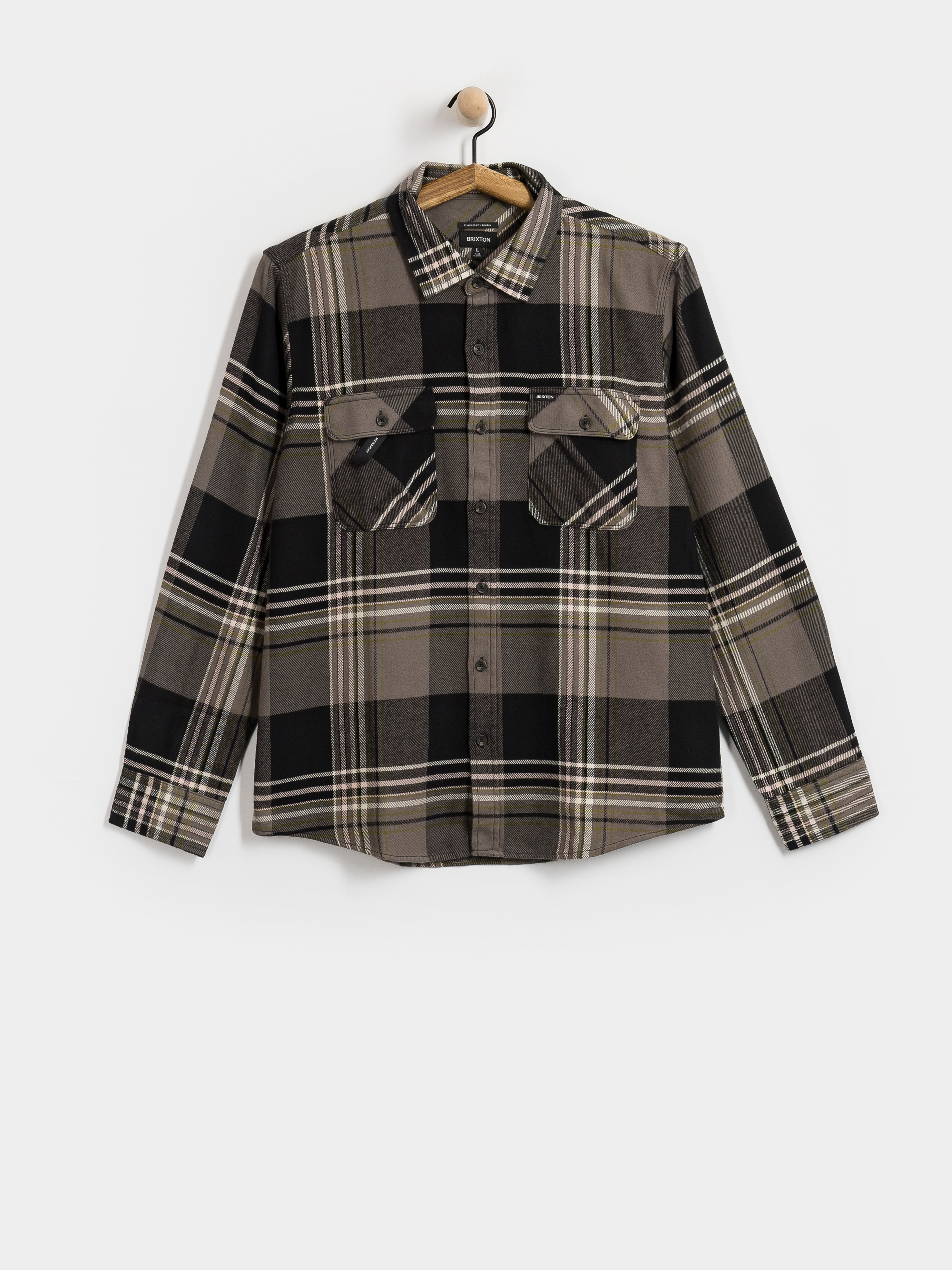 Kou0161ile Brixton Bowery Flannel Ls (black/multi)