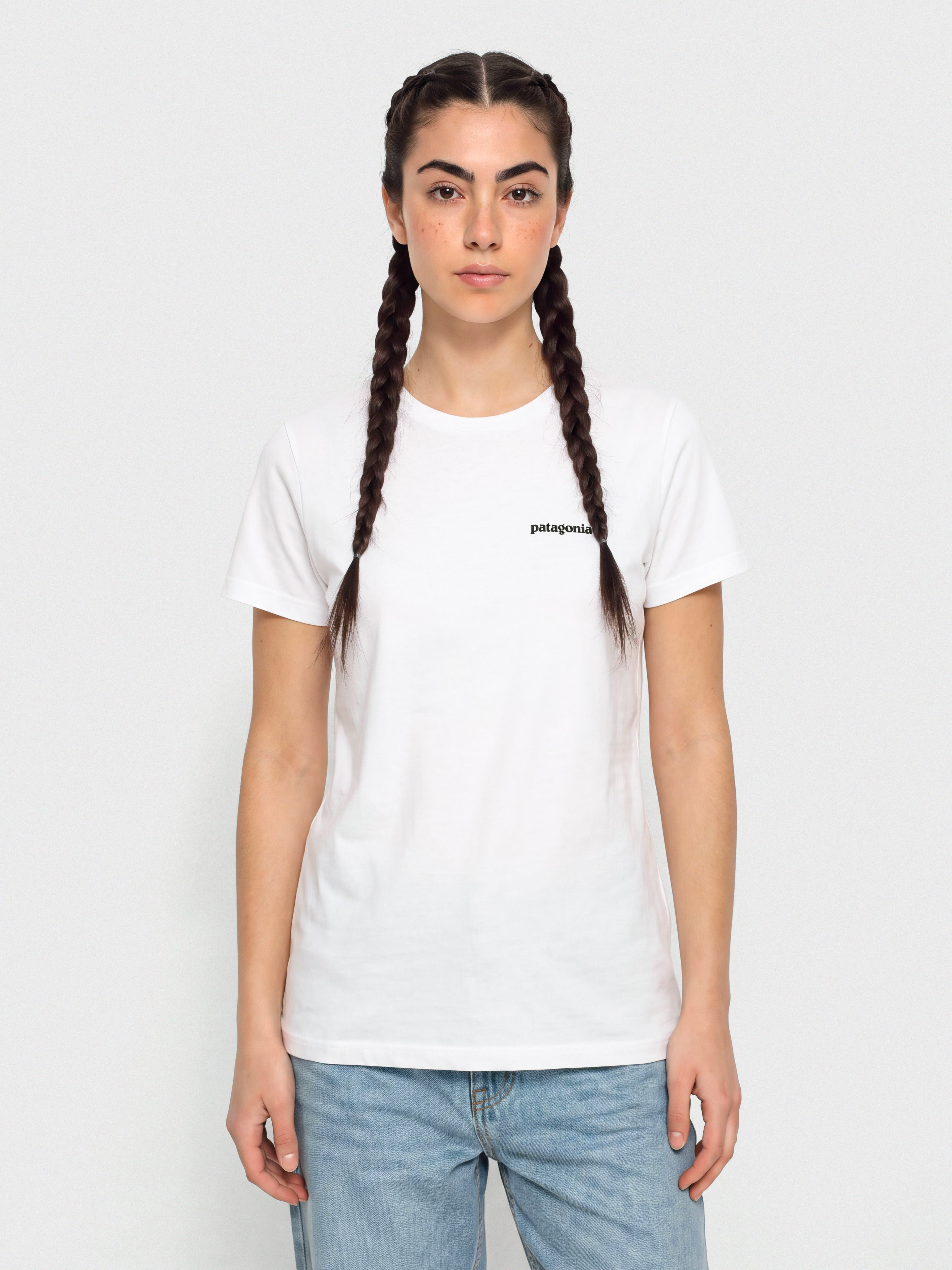 Tričko Patagonia P 6 Logo Responsibili Wmn (fiber white)