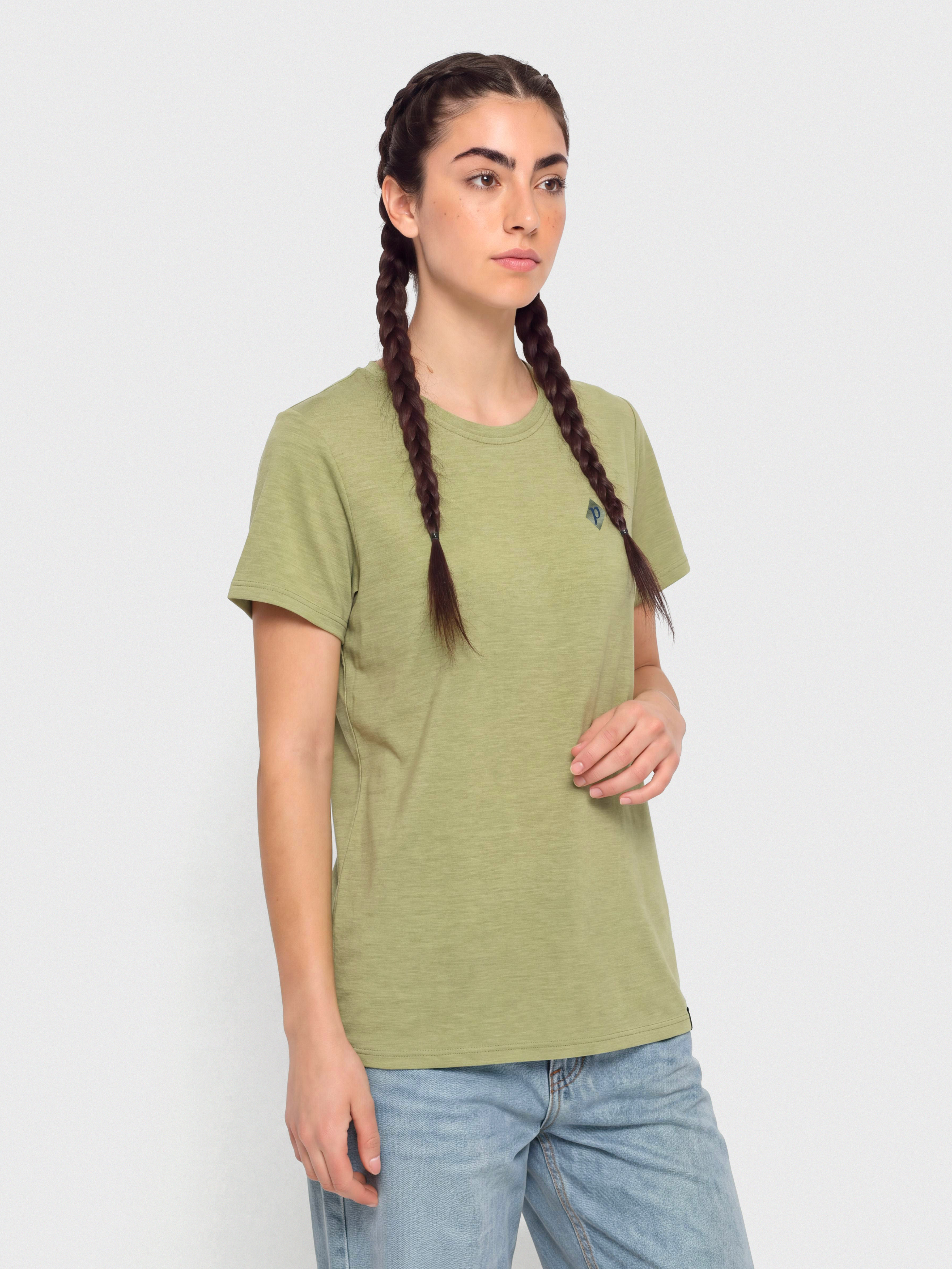 Tričko Patagonia Cap Cool Daily Hut Tripper Wmn (gumtree green light gumtree green x dye)