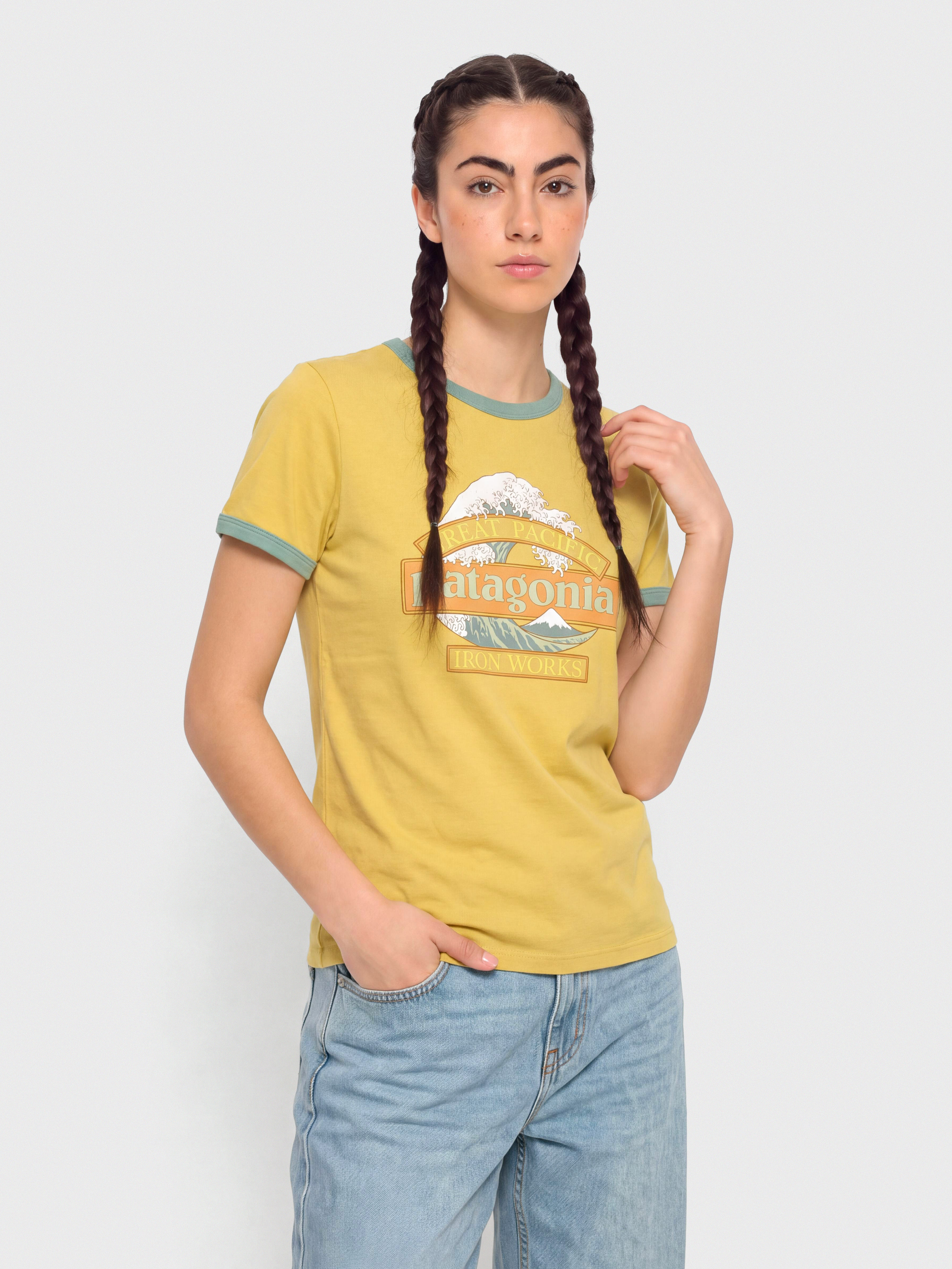 Tričko Patagonia Great Waves Ringer Wmn