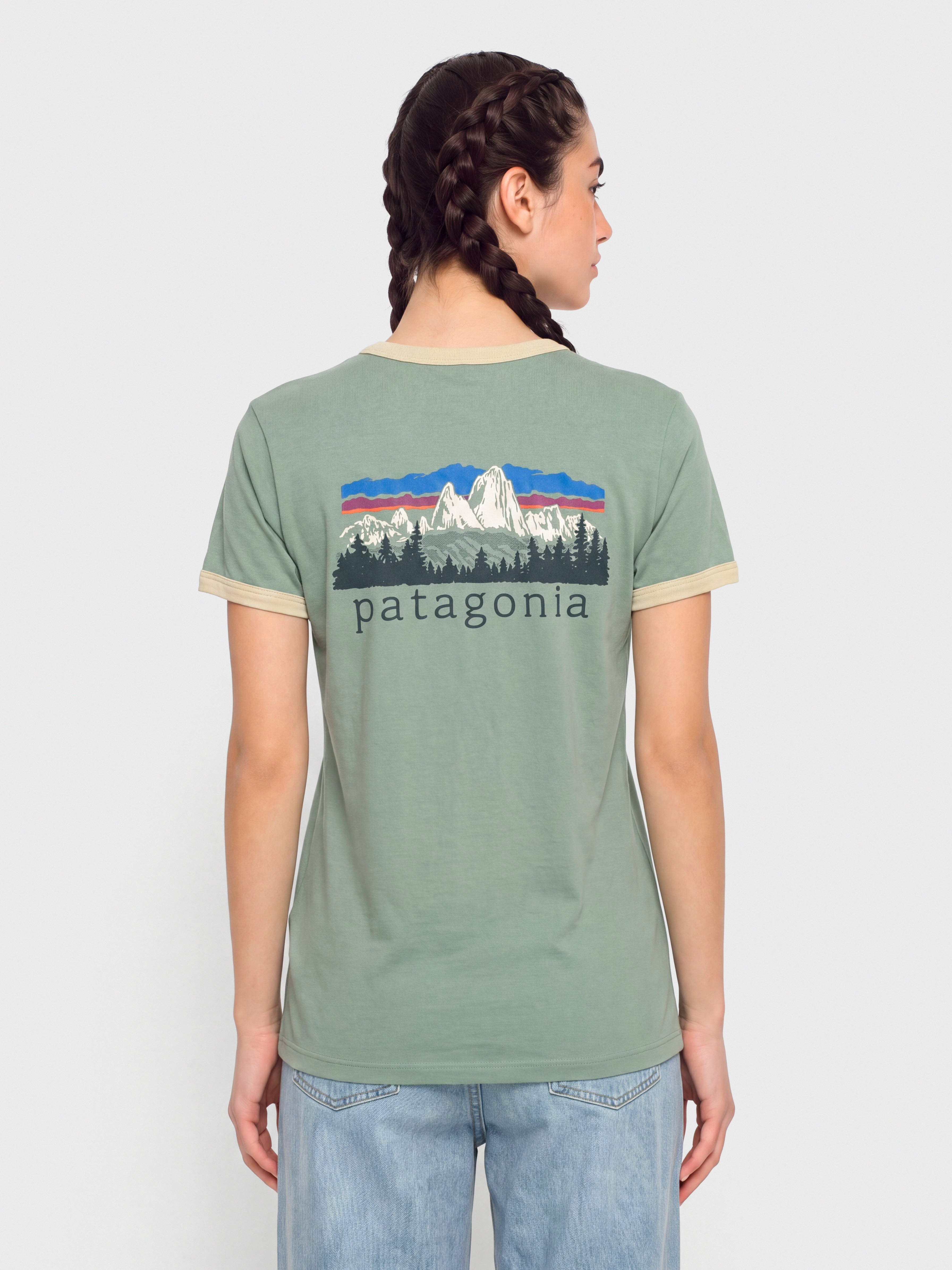 Tričko Patagonia Fitz Roy Foothills Ringer Wmn