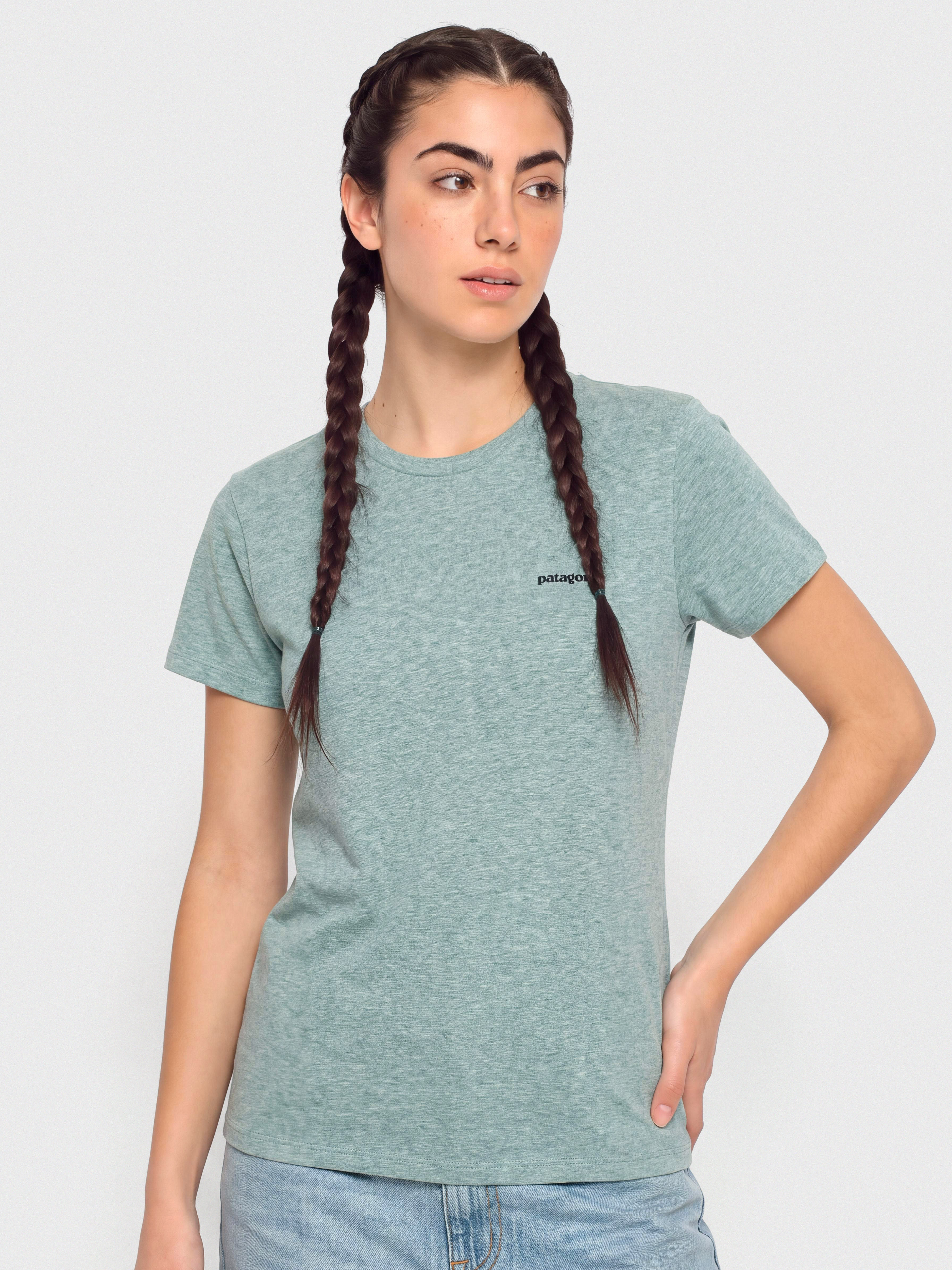 Tričko Patagonia P 6 Logo Responsibili Wmn (blue sage)