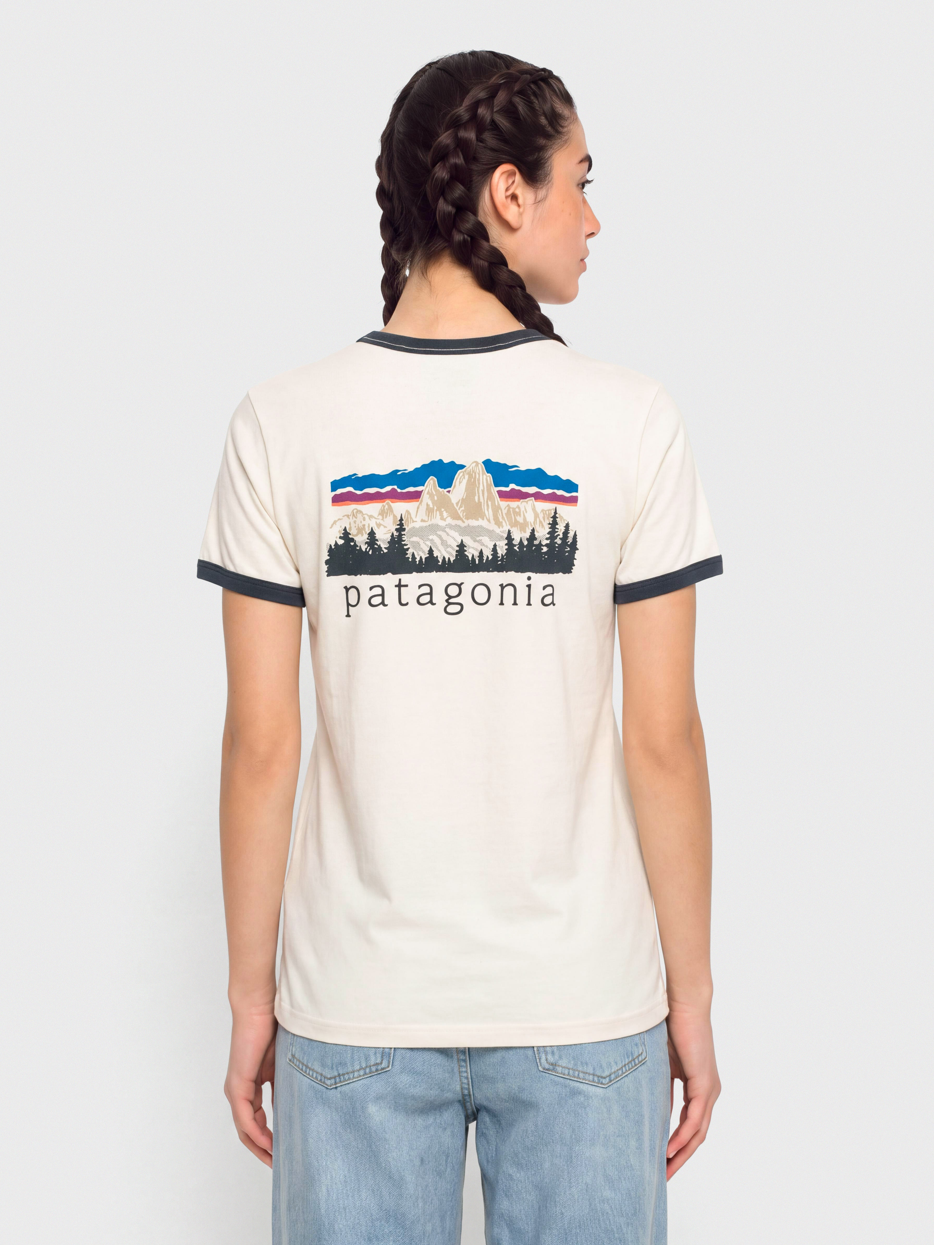Tričko Patagonia Fitz Roy Foothills Ringer Wmn