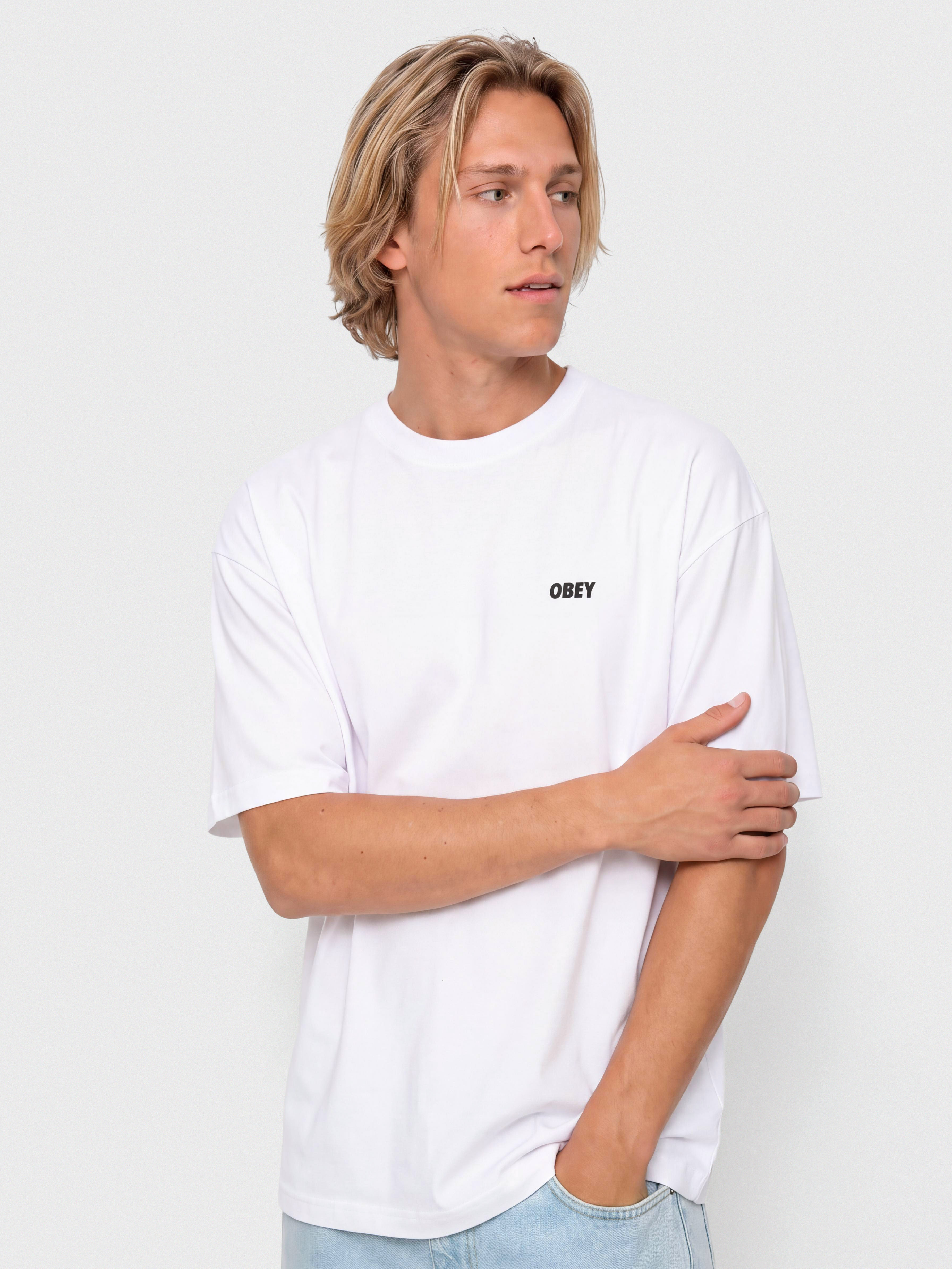 Tričko OBEY Pastures (white)