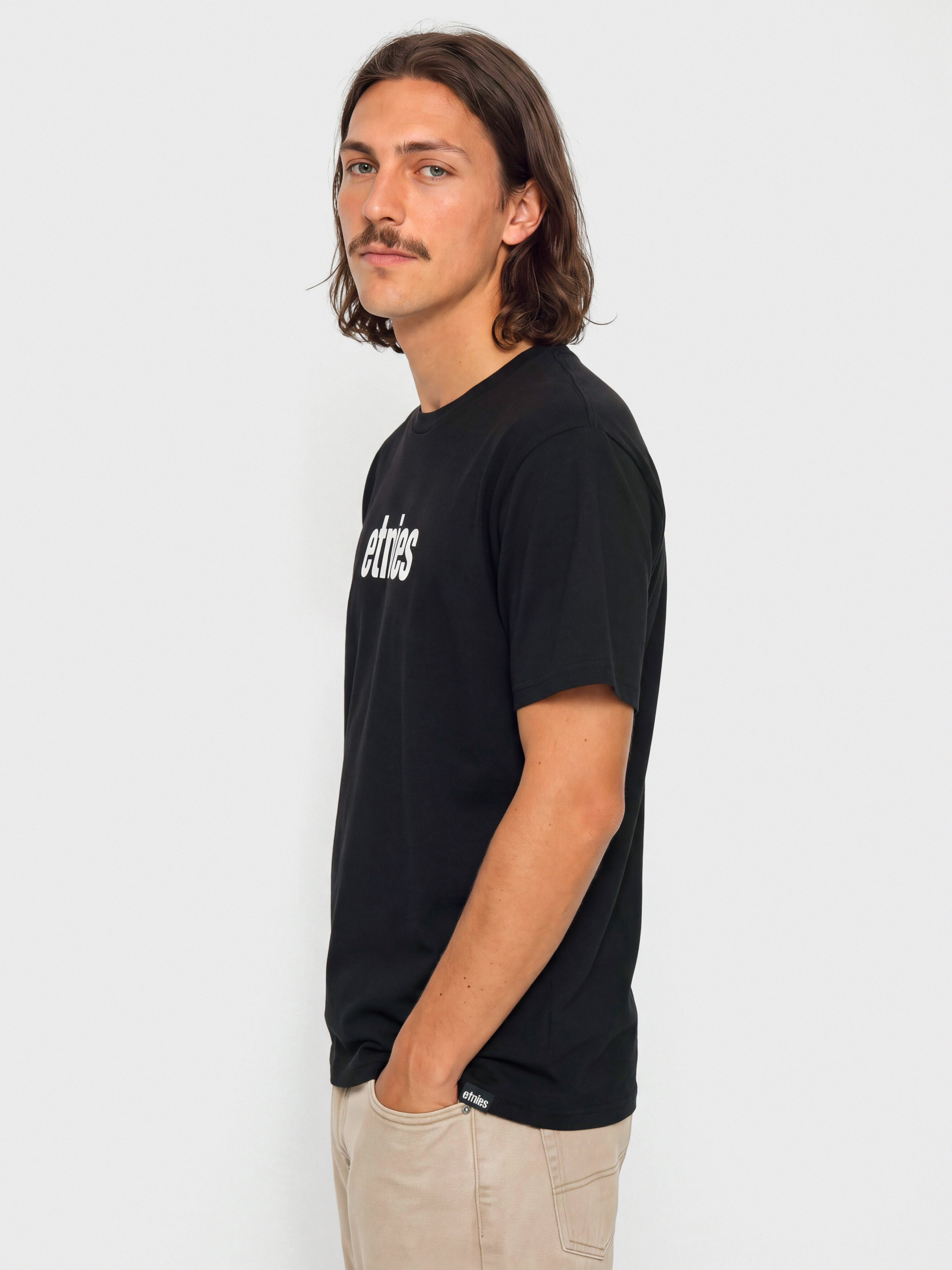 Tričko Etnies Wordmark (black/white)