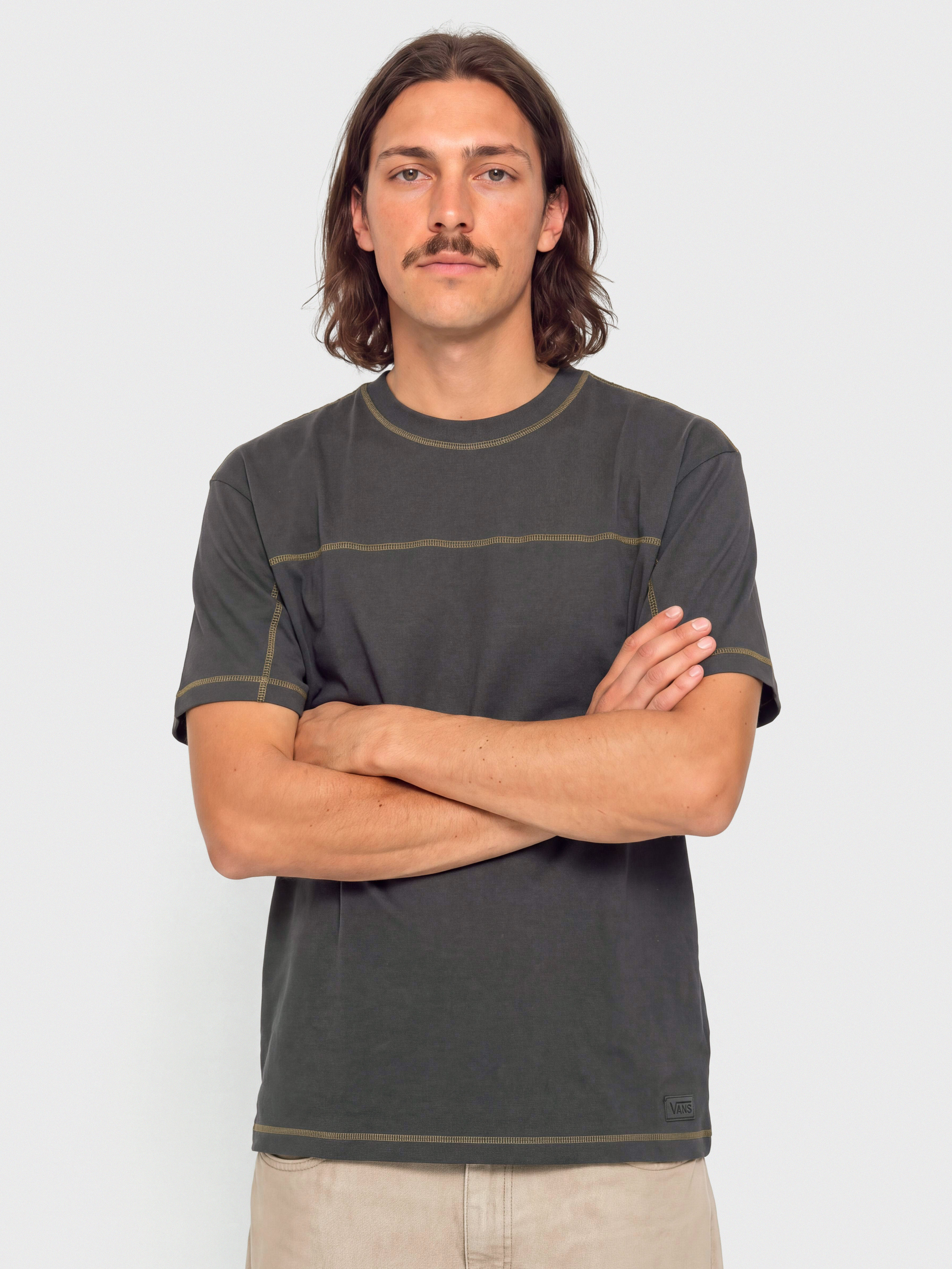 Tričko Vans Contrast Stitch Loose Fit (charcoal grey)