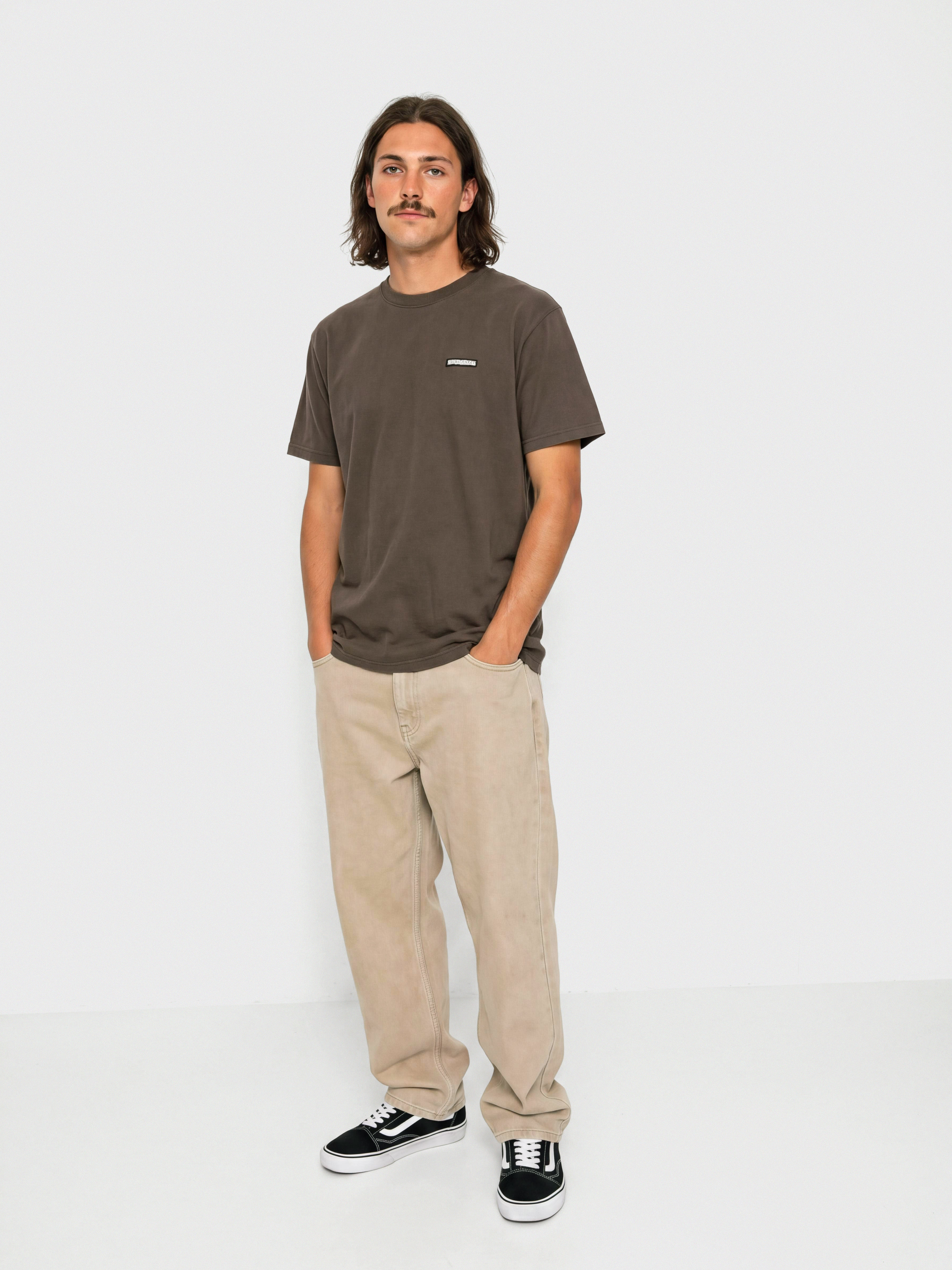 Tričko DC Patch It Washed (coffee bean)