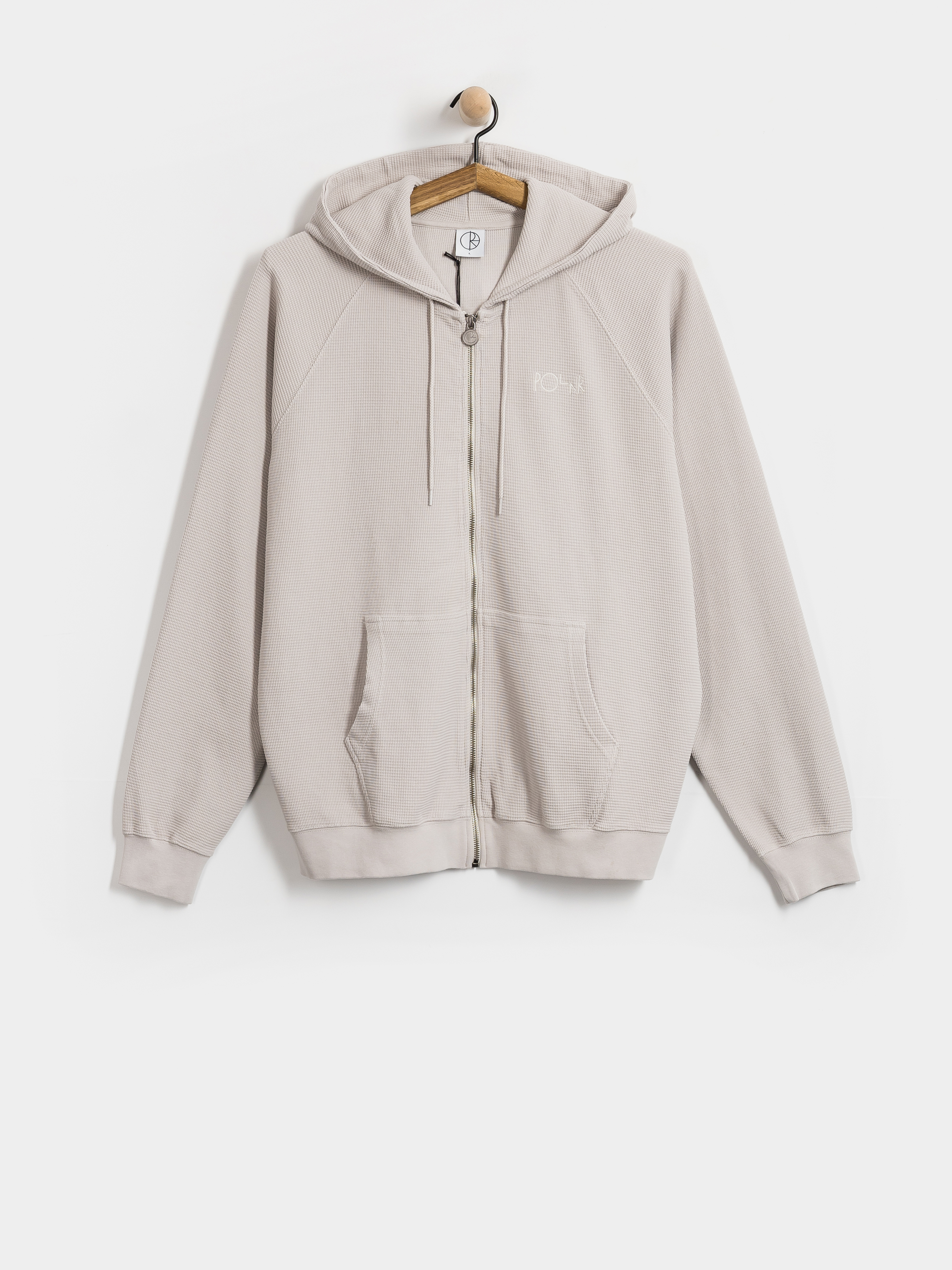 Mikina s kapucí Polar Skate Waffle ZHD (pale taupe)