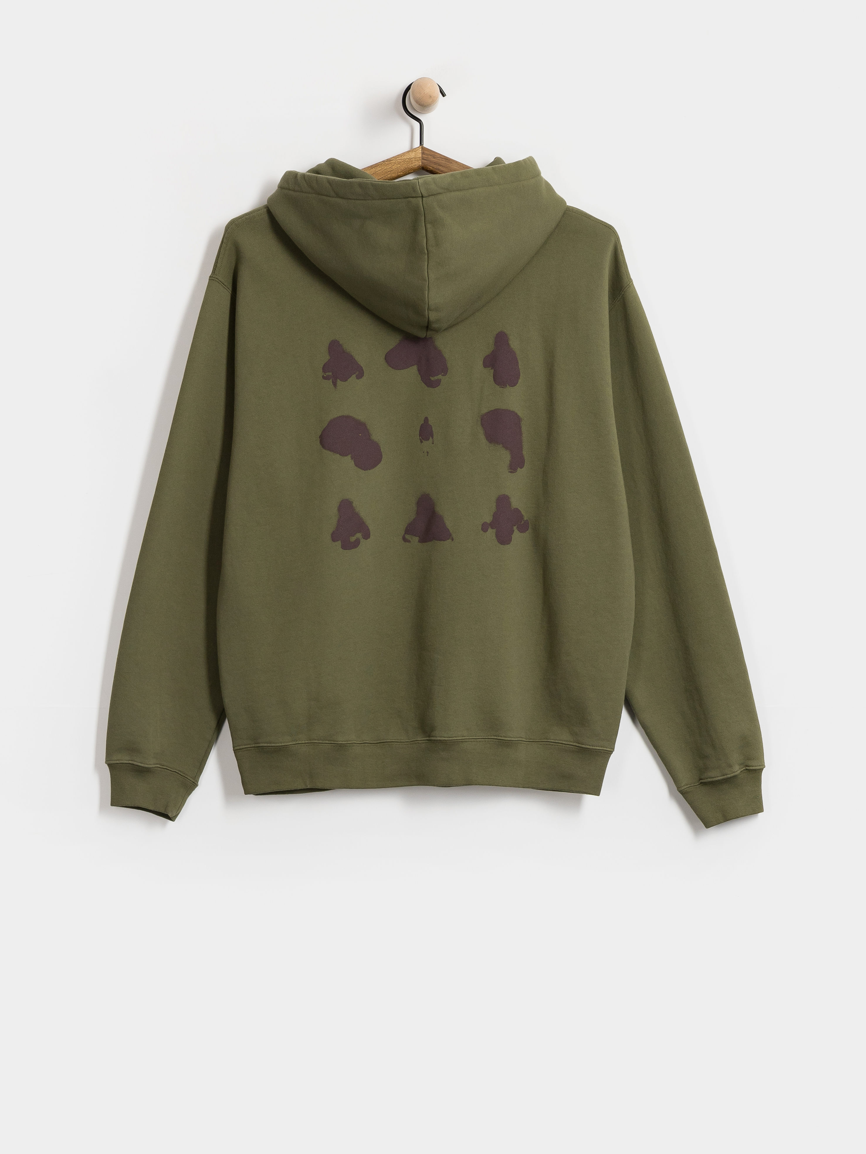 Mikina s kapucí Polar Skate Fighting Myself HD (army green)