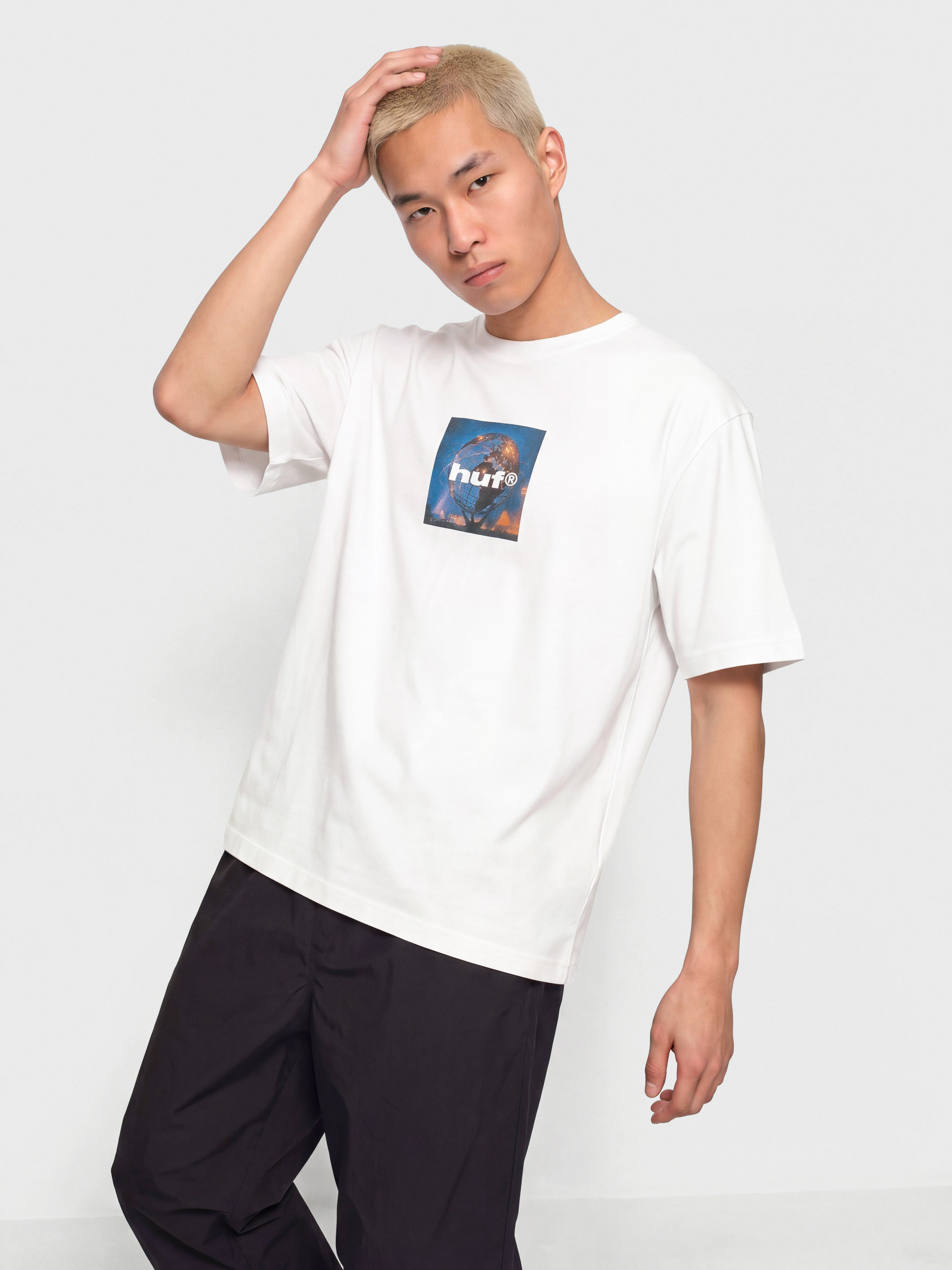 Tričko HUF Unisphere (white)