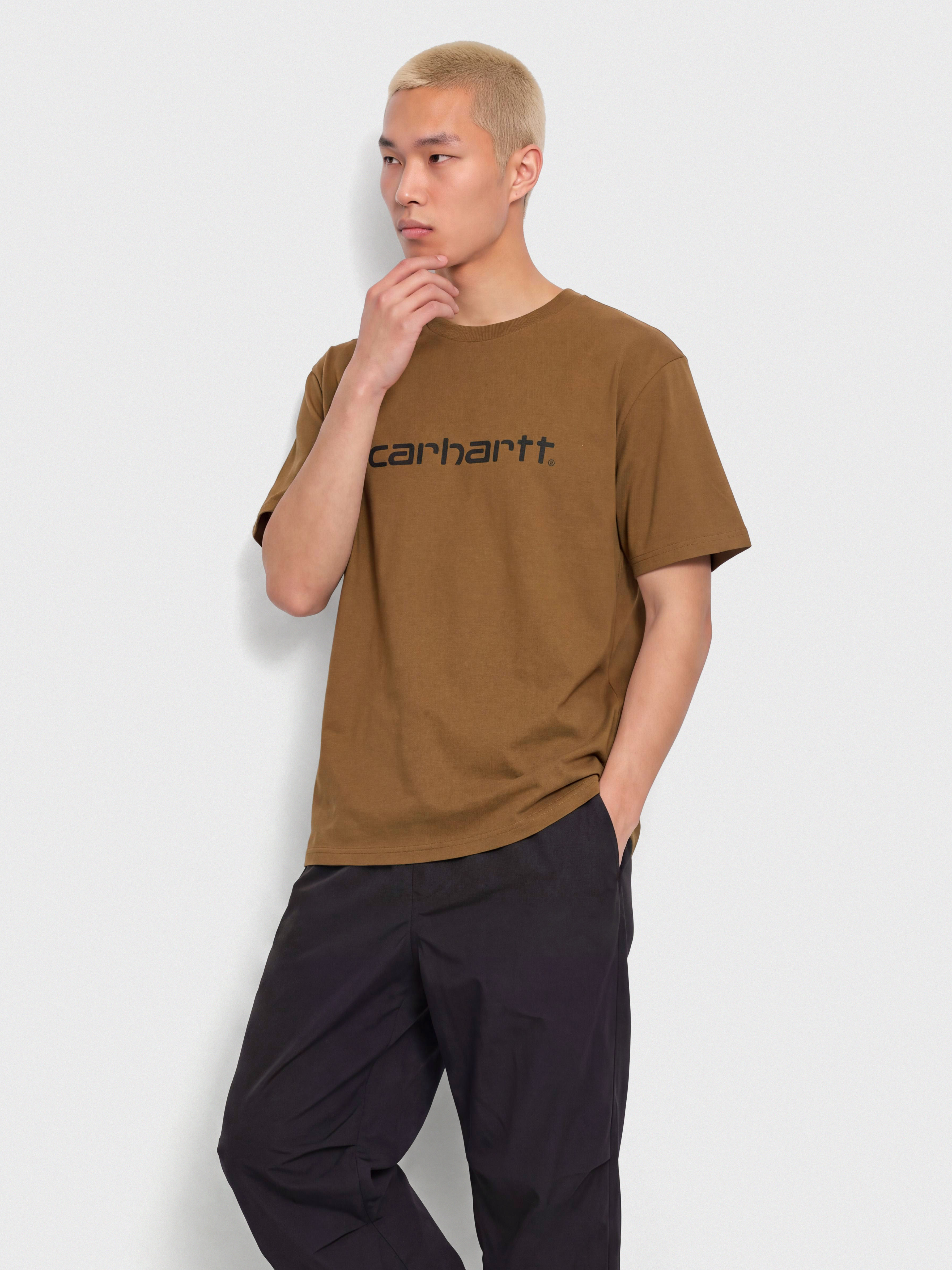 Tričko Carhartt WIP Script (wip h brown/black)