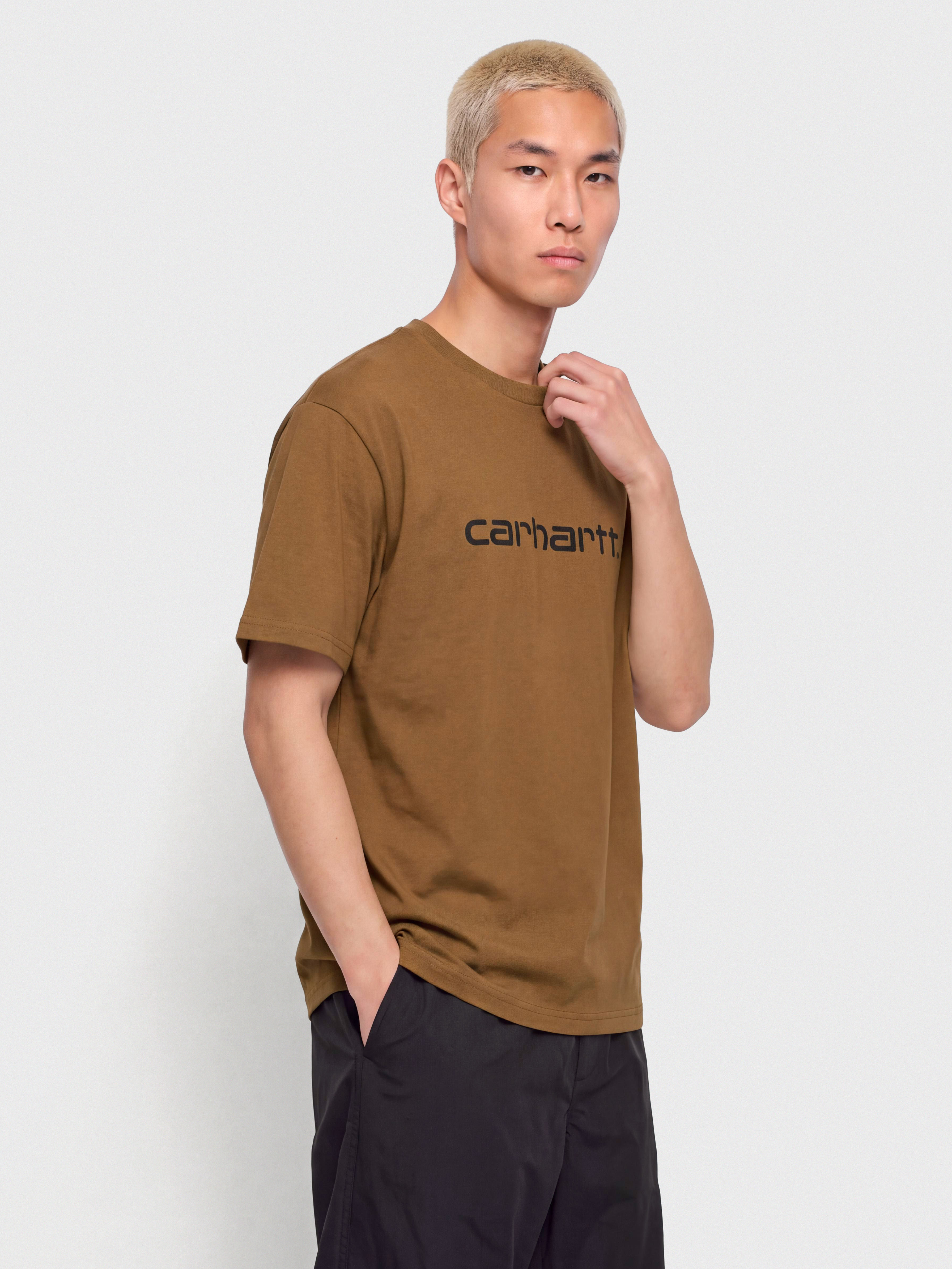 Tričko Carhartt WIP Script (wip h brown/black)