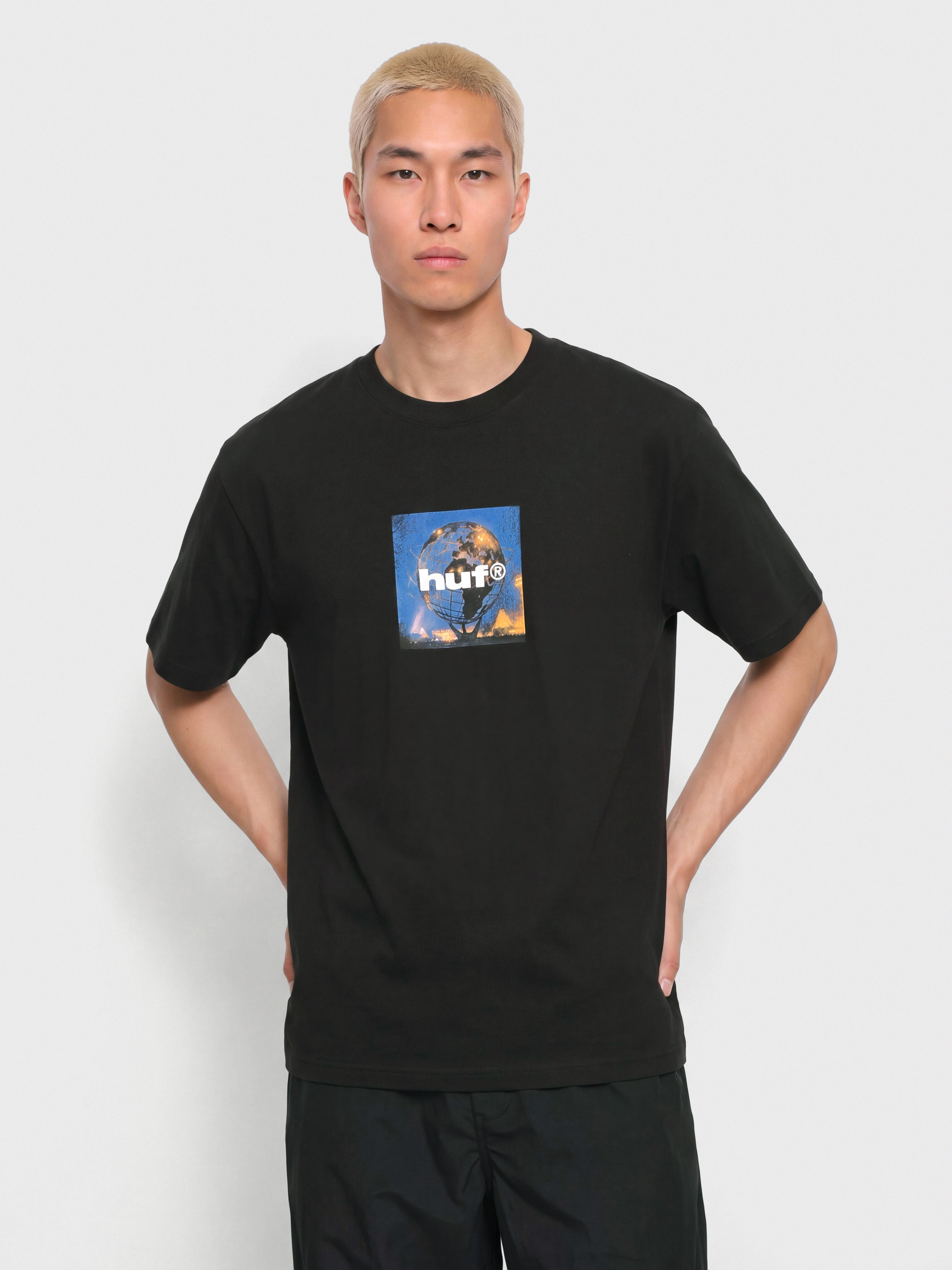 Tričko HUF Unisphere (black)