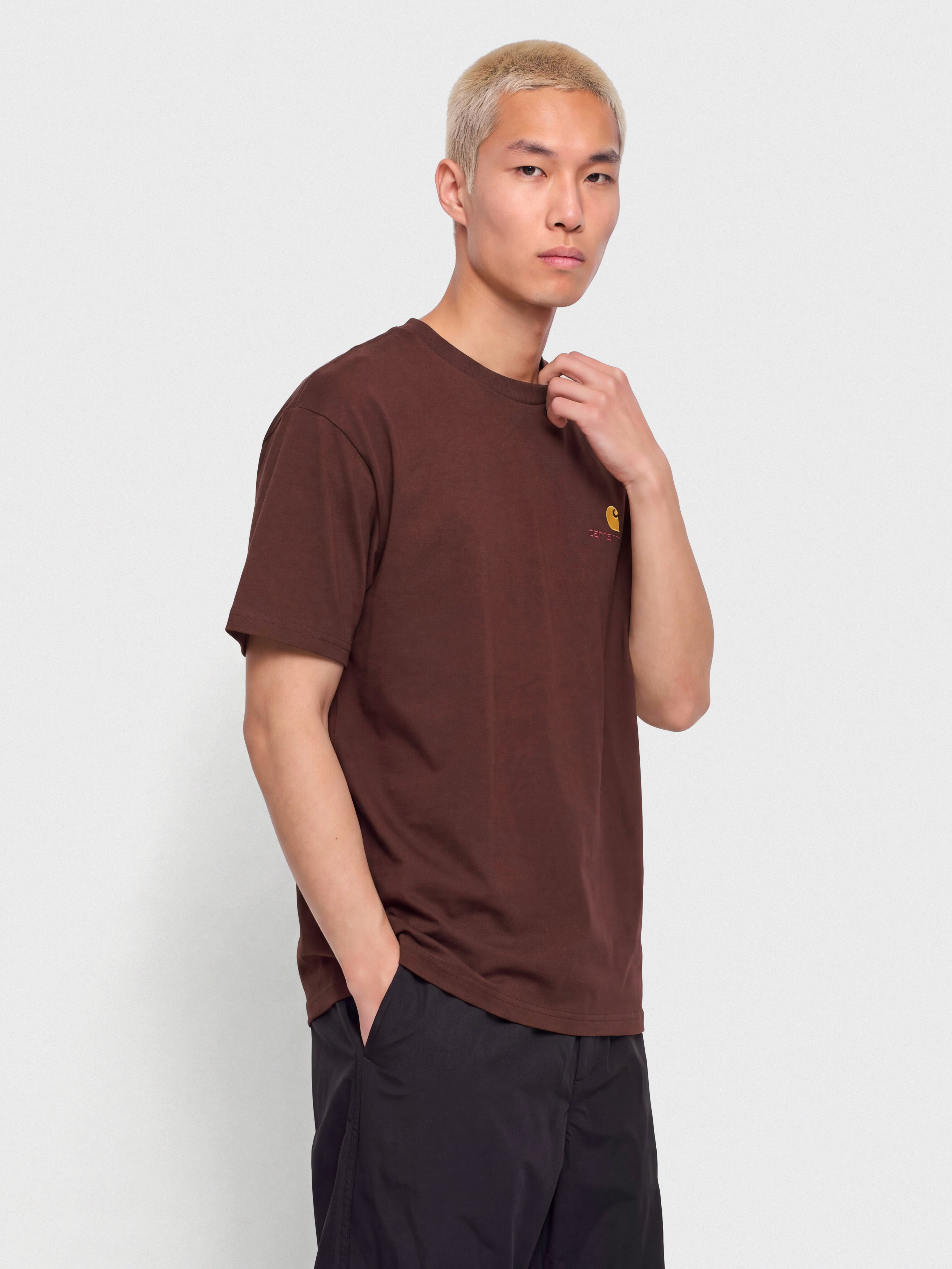 Tričko Carhartt WIP American Script (amarone)