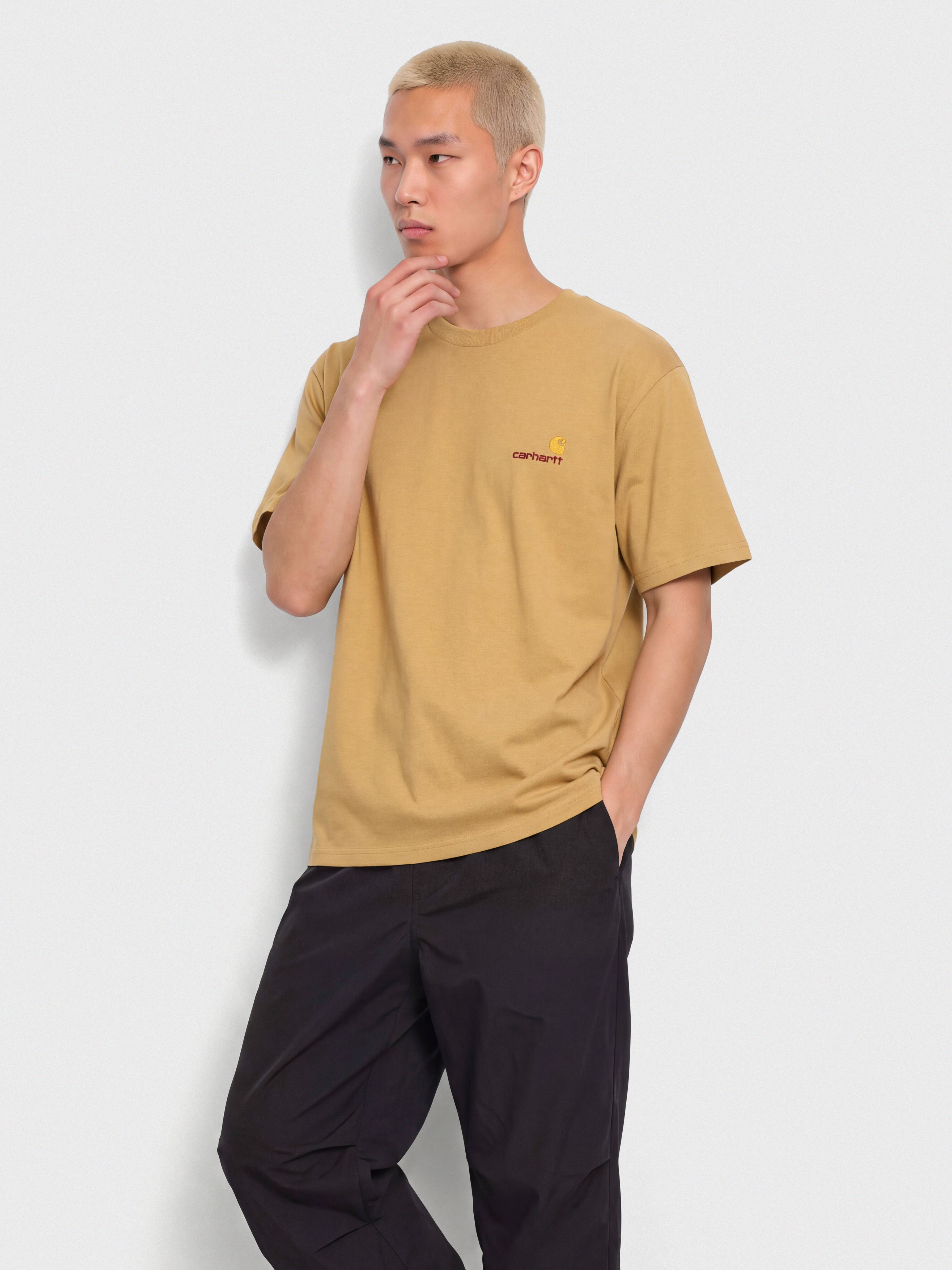 Tričko Carhartt WIP American Script (wip dusty h)