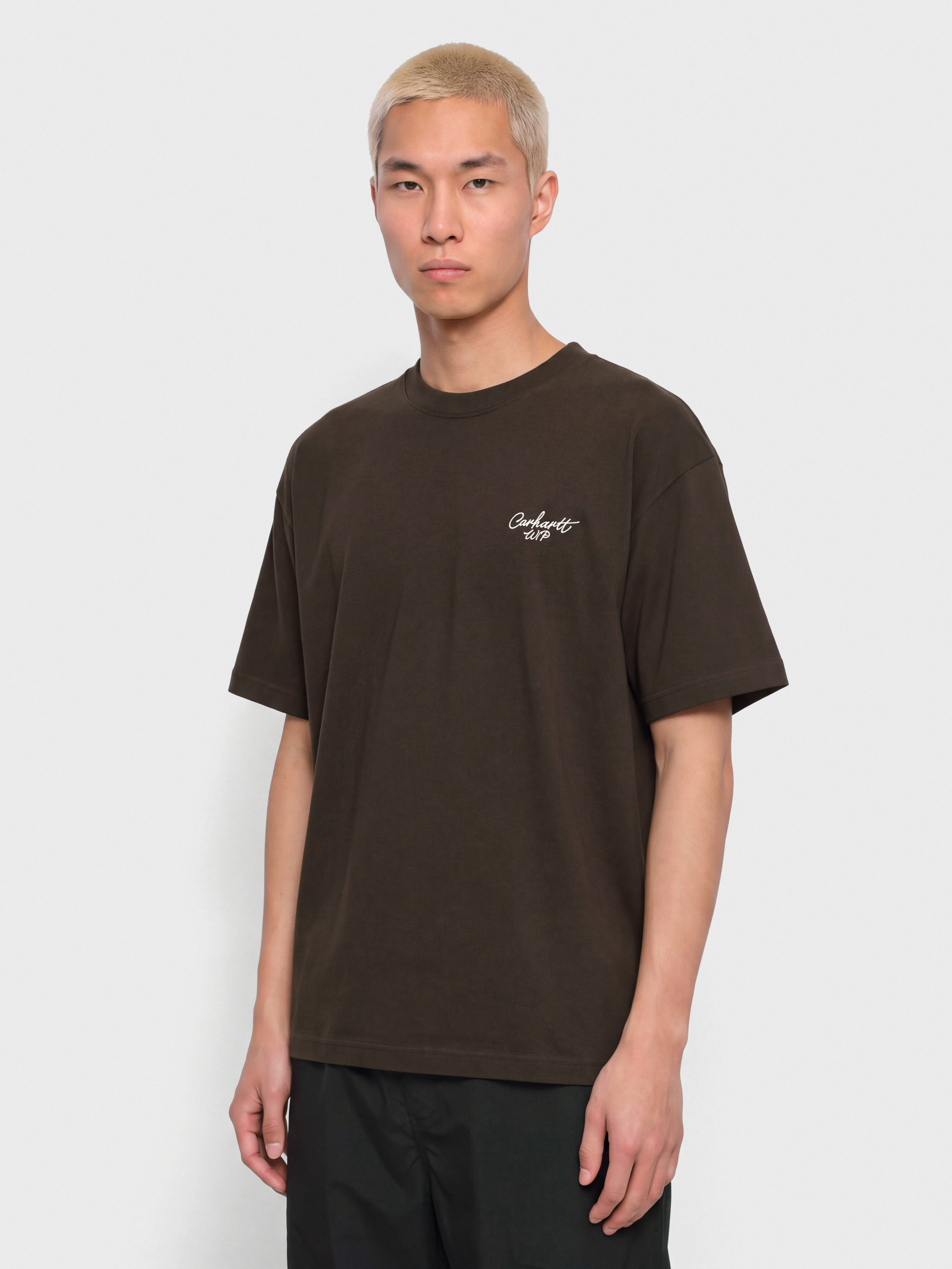 Tričko Carhartt WIP Signature Script (tobacco/natural)