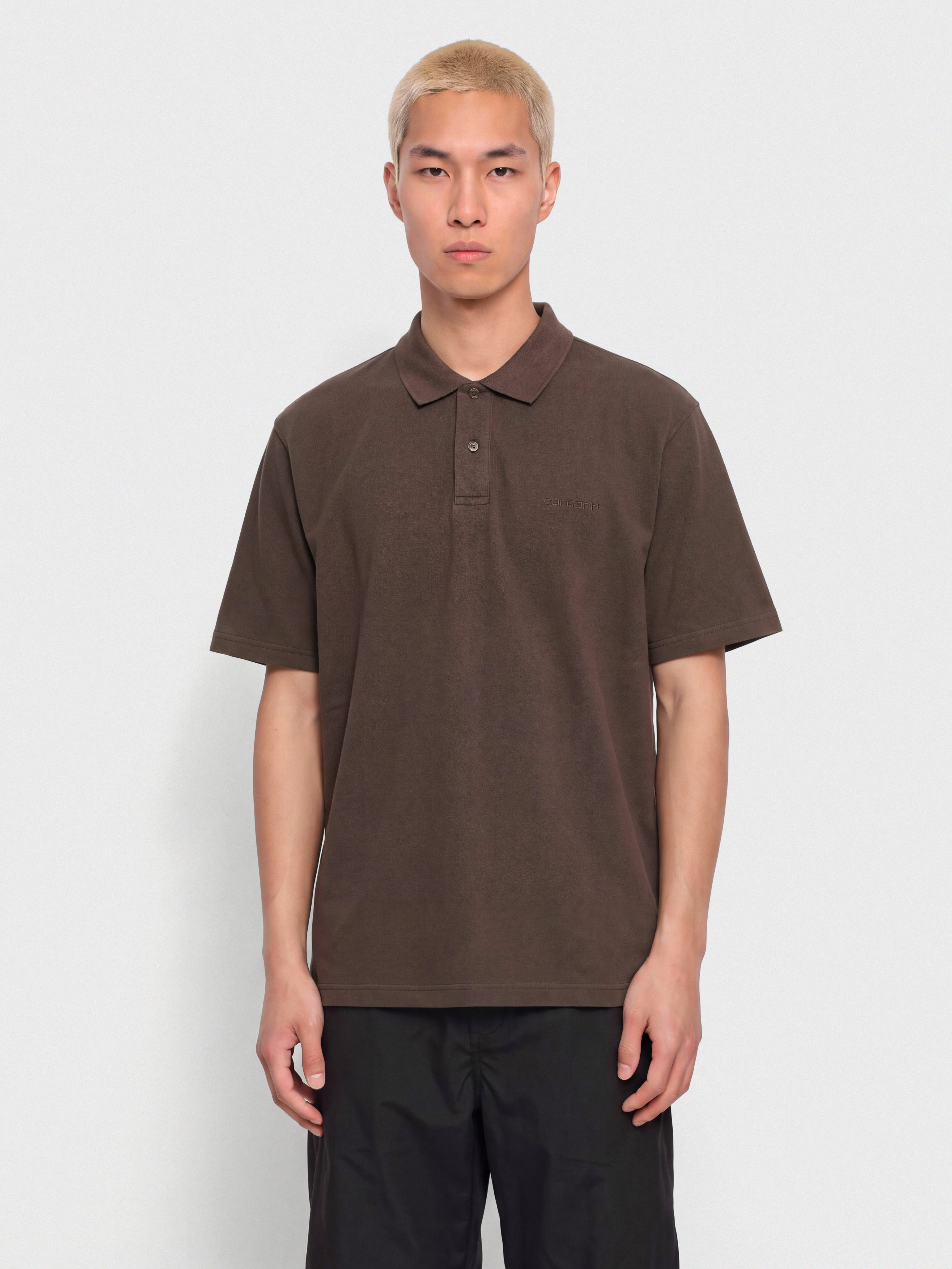 Tričko Carhartt WIP Wayne Polo (palisander/garment dyed)