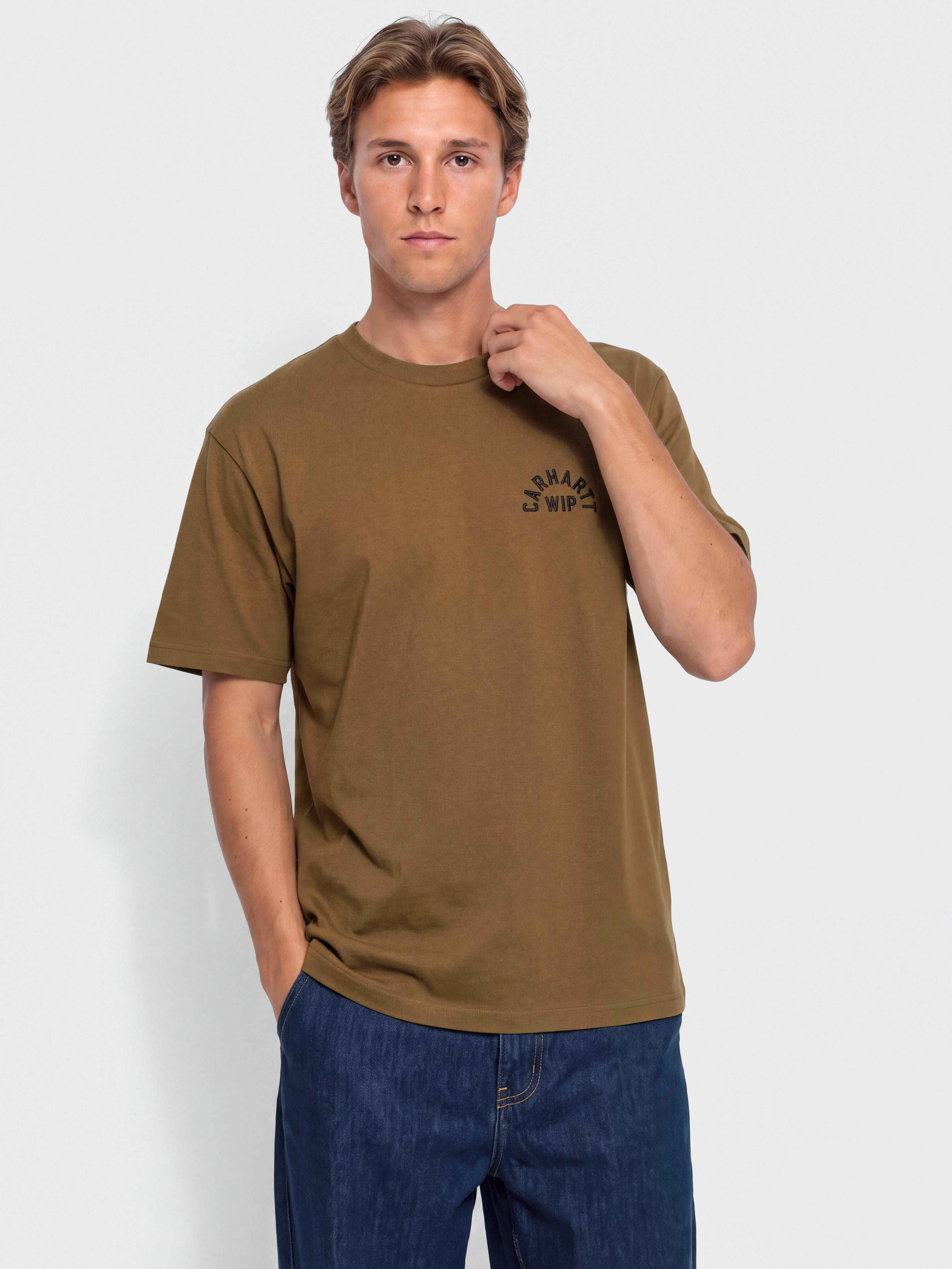 Tričko Carhartt WIP Arch Script (wip h brown/black)