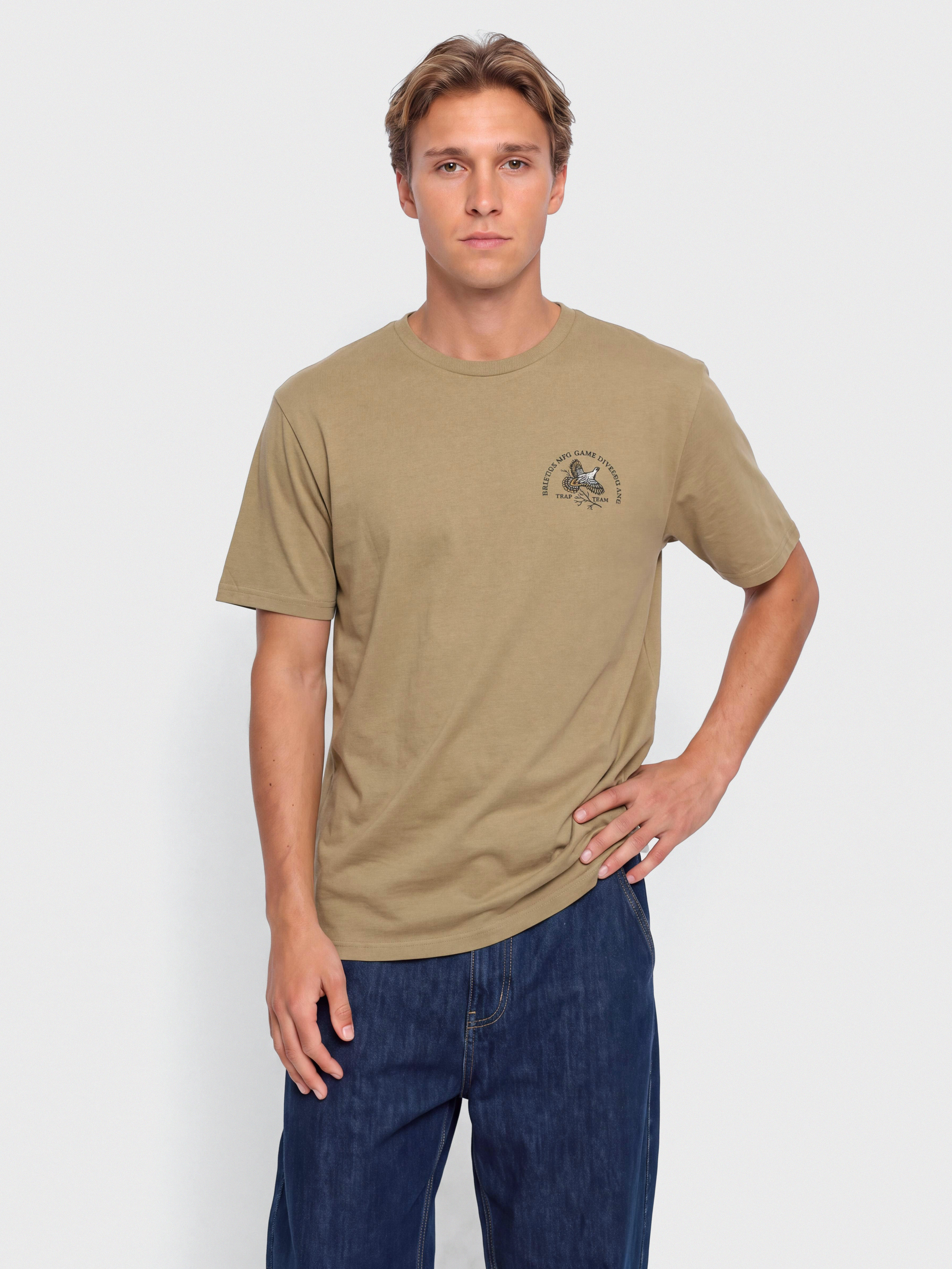 Tričko Brixton Game S/S Tlrt (khaki)