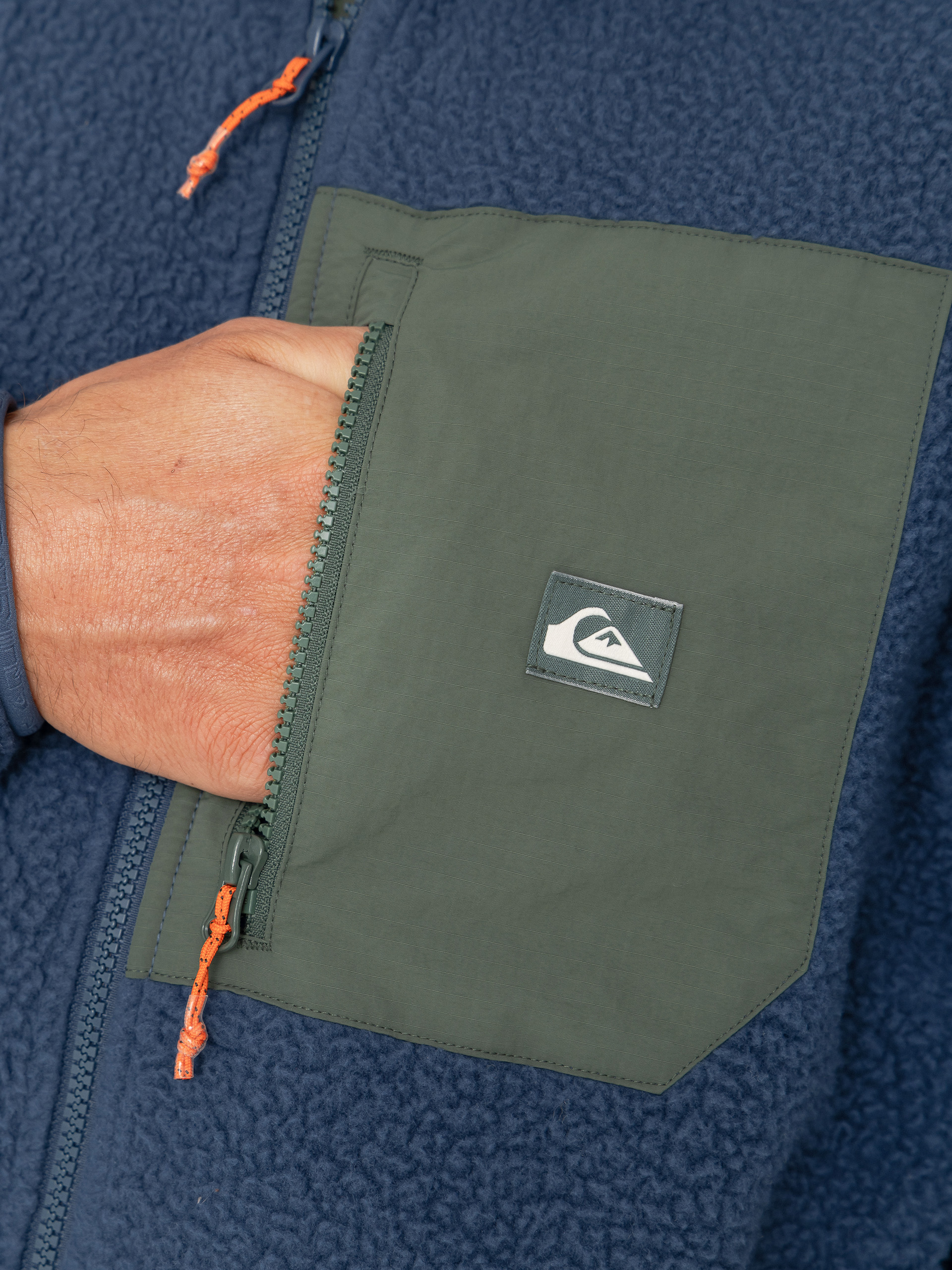 Pánský Fleecová mikina Quiksilver Clean Coast Fz (dark denim)