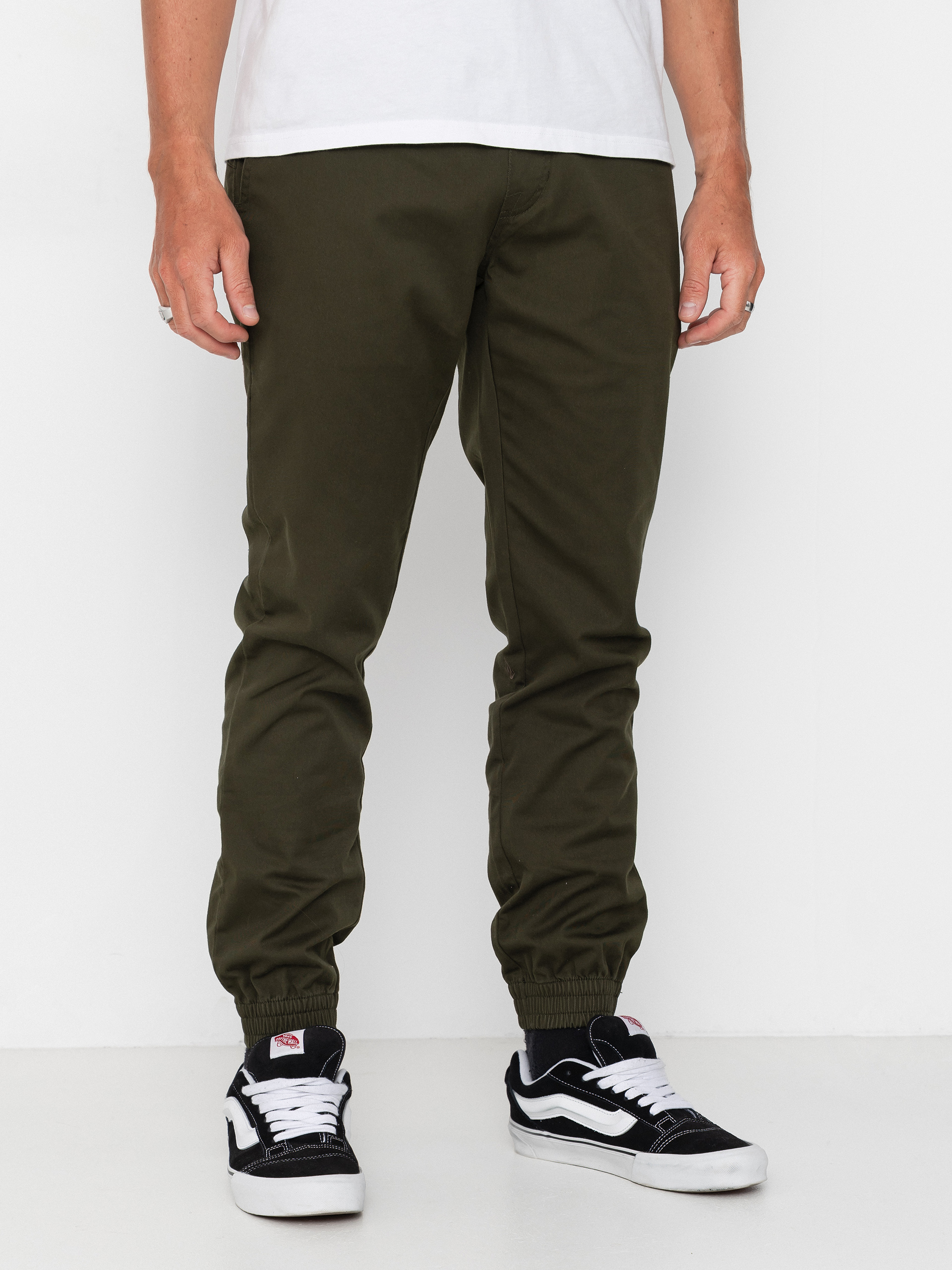 Kalhoty Volcom Frickin Slim Jogger (dark green)