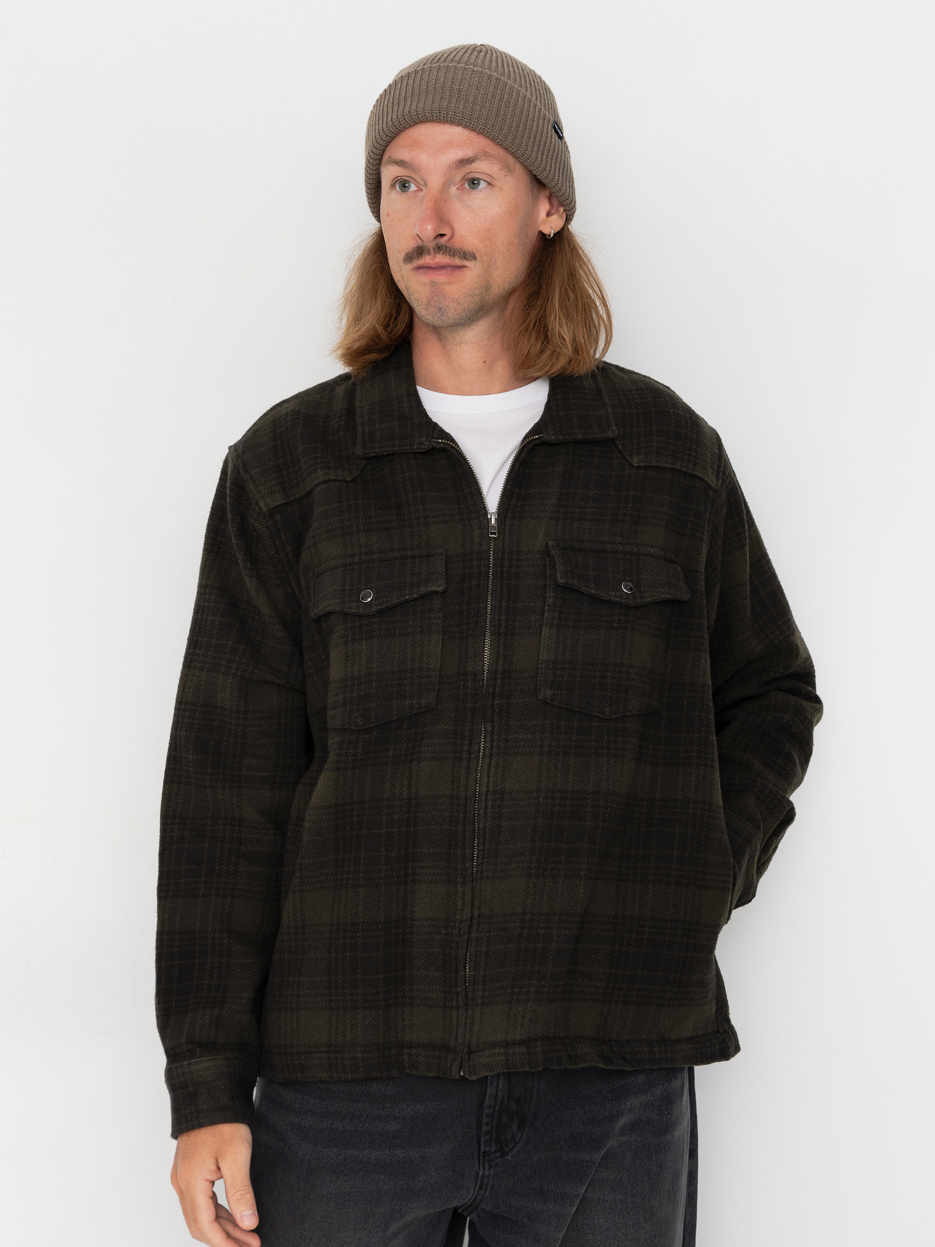 Bunda OBEY Willie Zip Shirt (rosin multi)