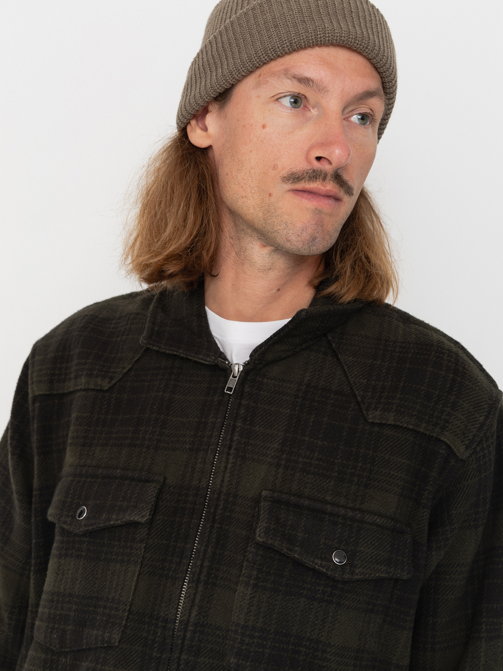 Bunda OBEY Willie Zip Shirt (rosin multi)