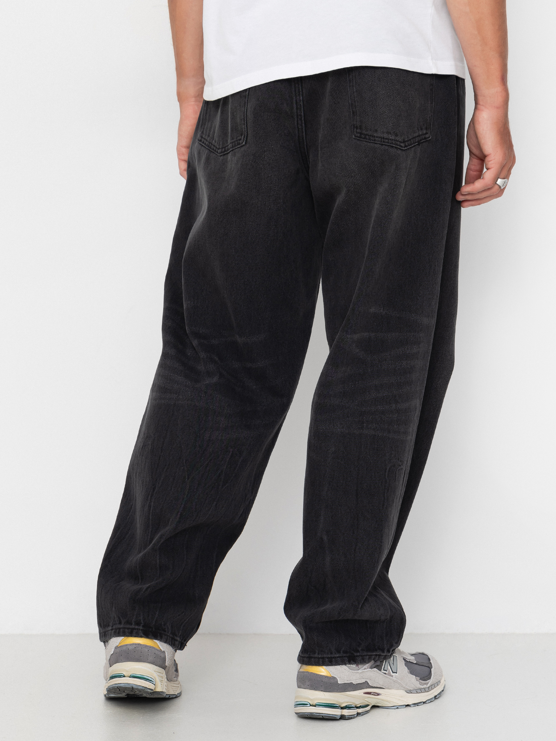 Kalhoty OBEY Bigwig Baggy Denim (heavy vintage black)