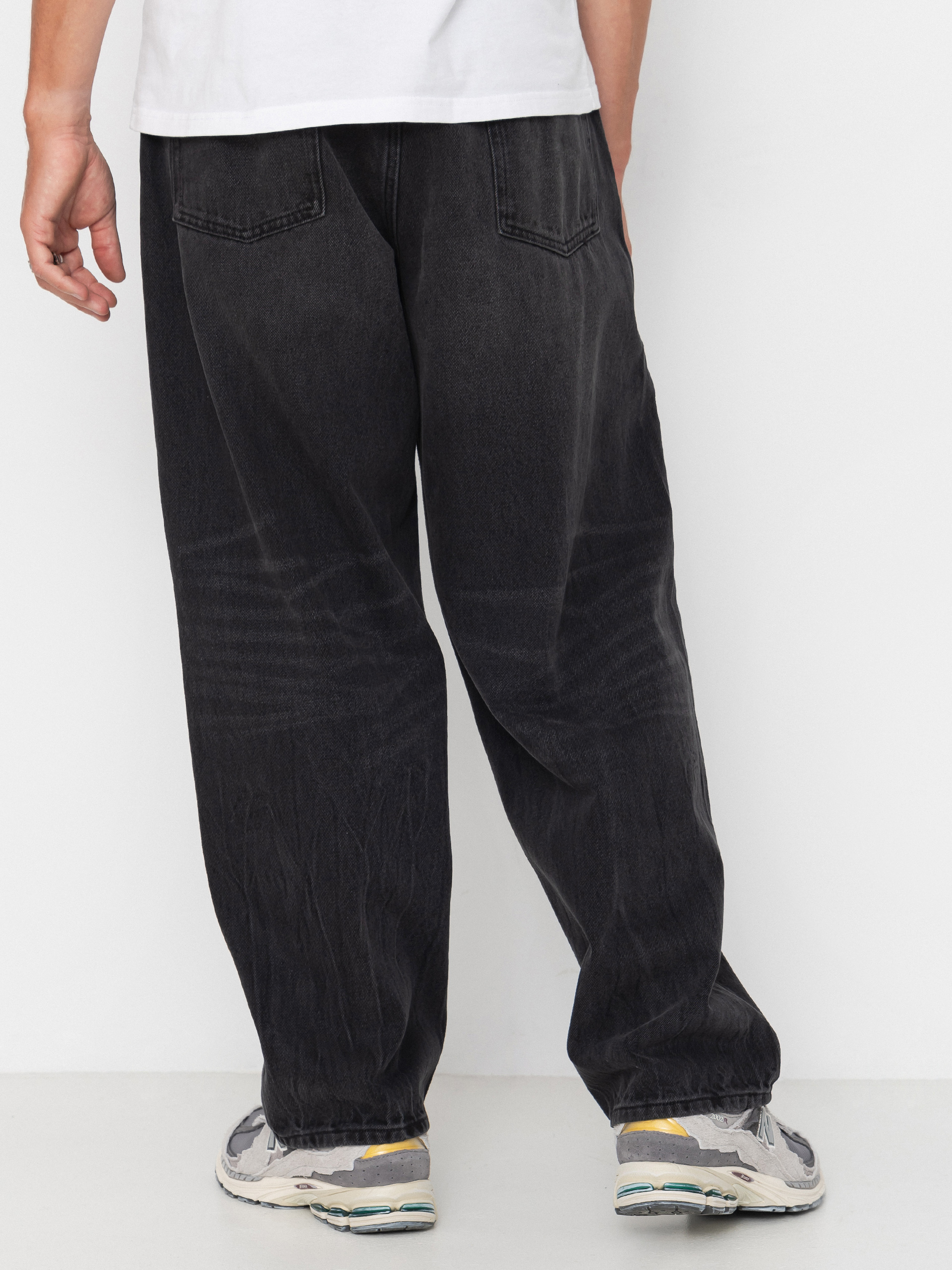 Kalhoty OBEY Bigwig Baggy Denim (heavy vintage black)