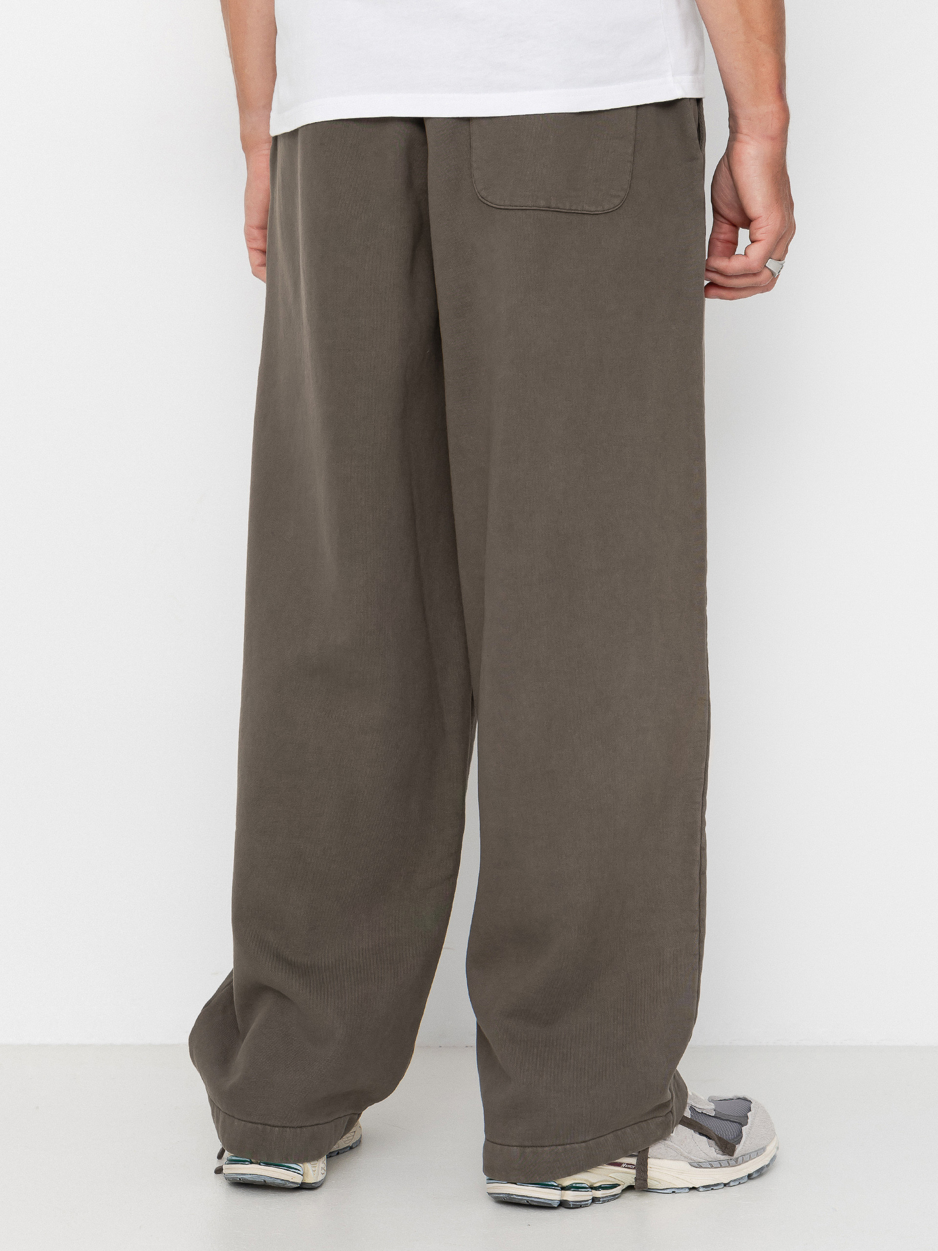 Kalhoty OBEY Lowercase Pigment Straight (pigment black olive)