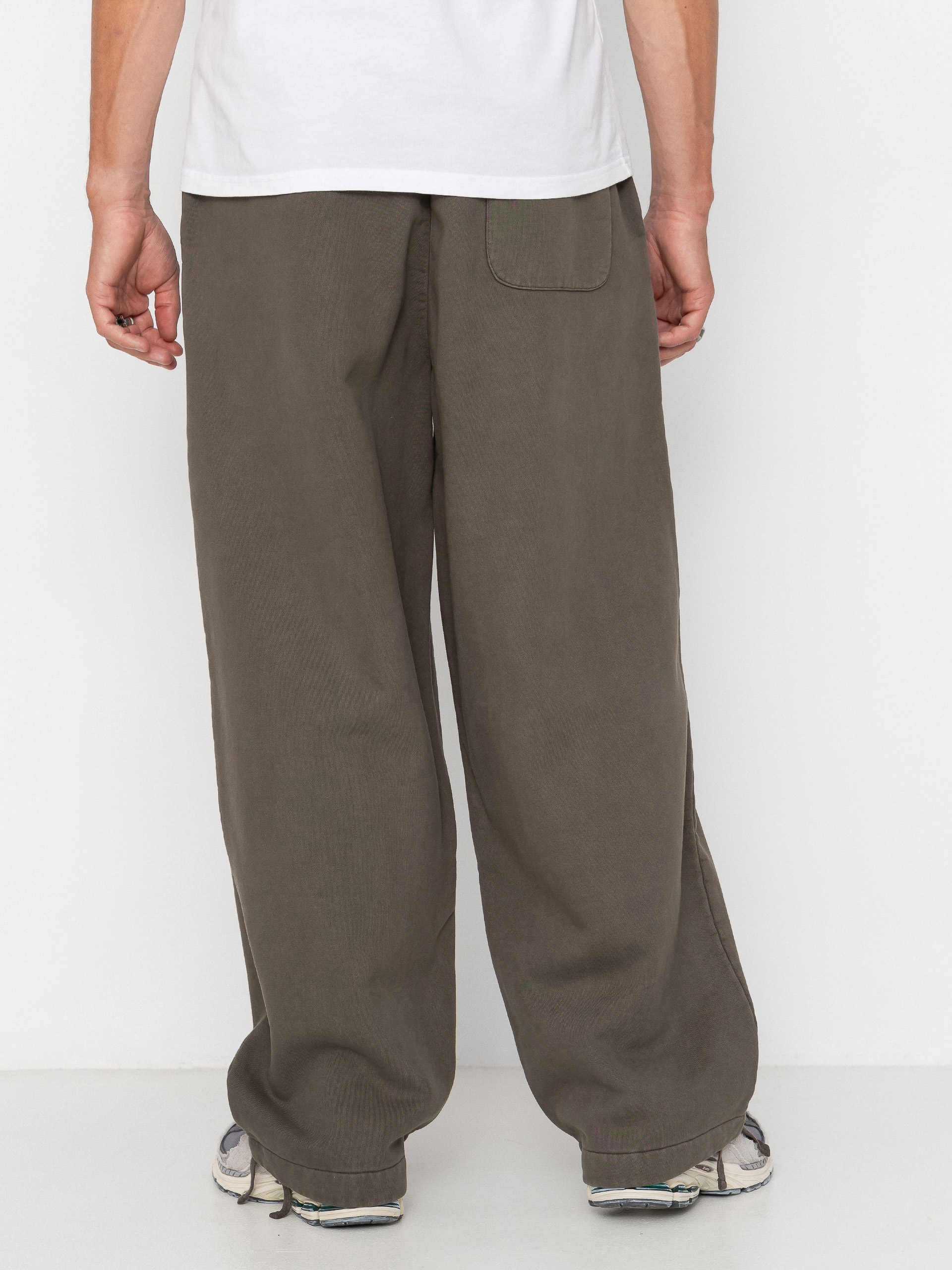 Kalhoty OBEY Lowercase Pigment Straight (pigment black olive)