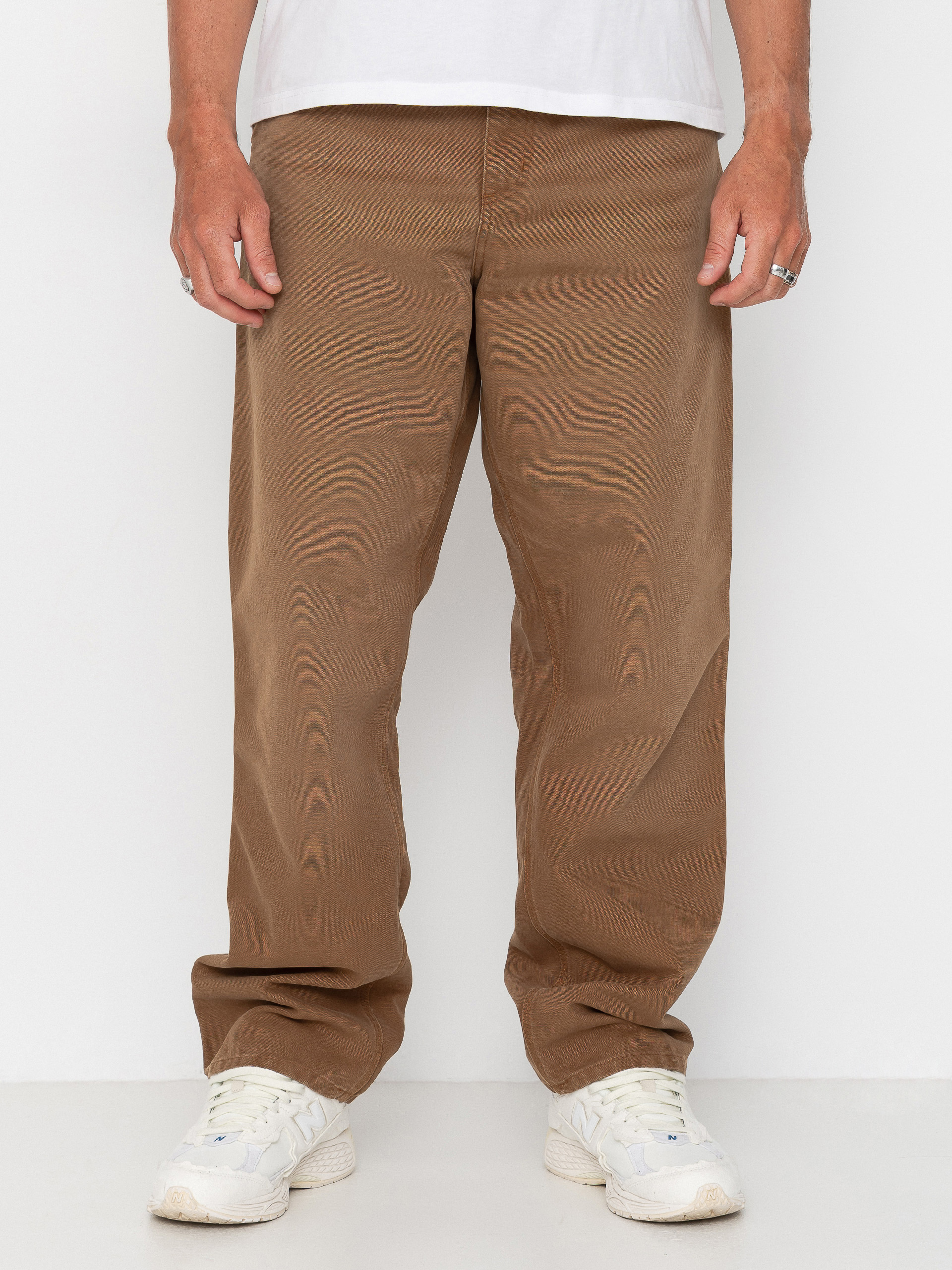 Kalhoty Carhartt WIP Single Knee (wip h brown/stone canvas)