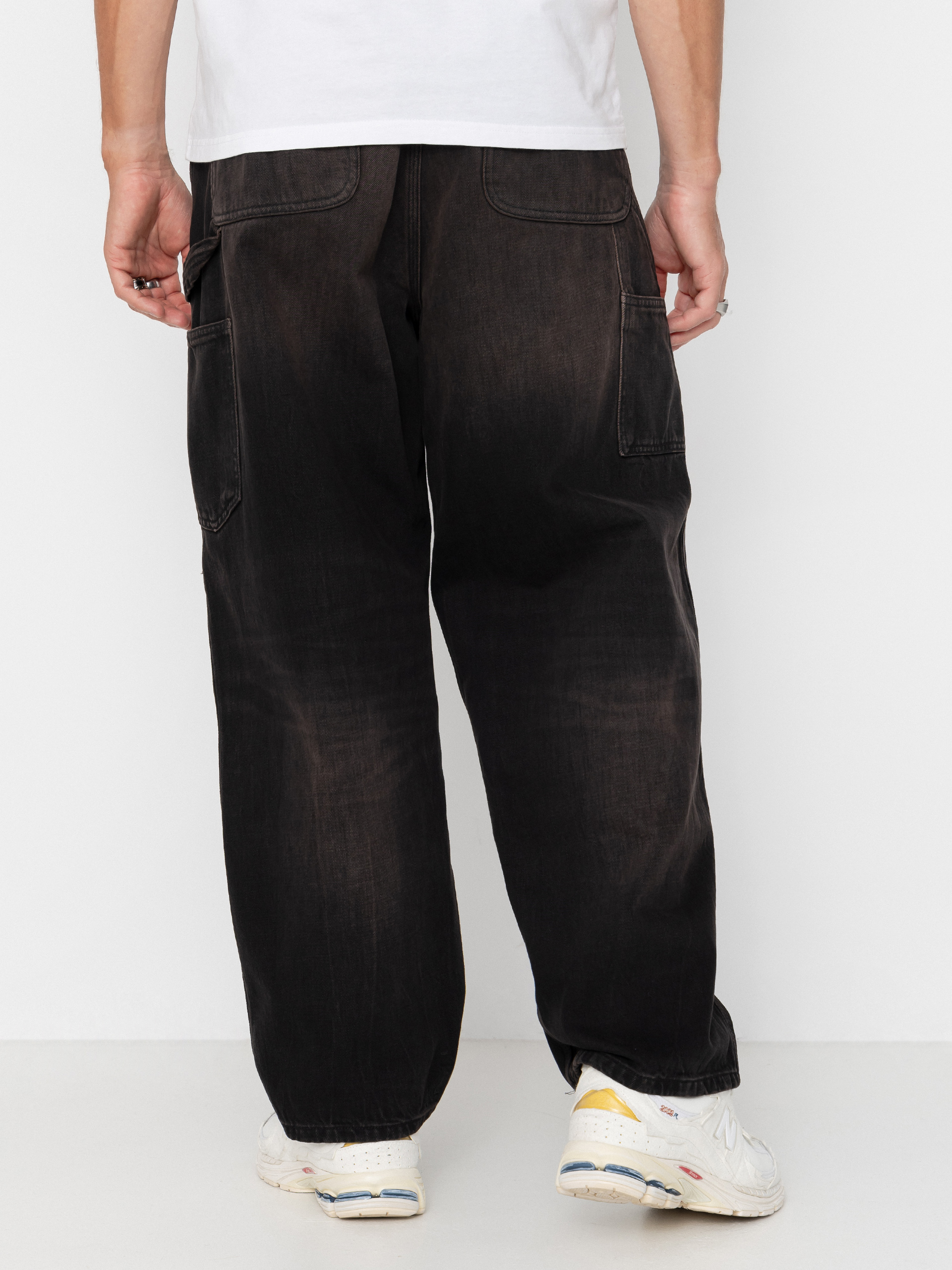 Kalhoty Carhartt WIP OG Single Knee (black/tobacco used wash)