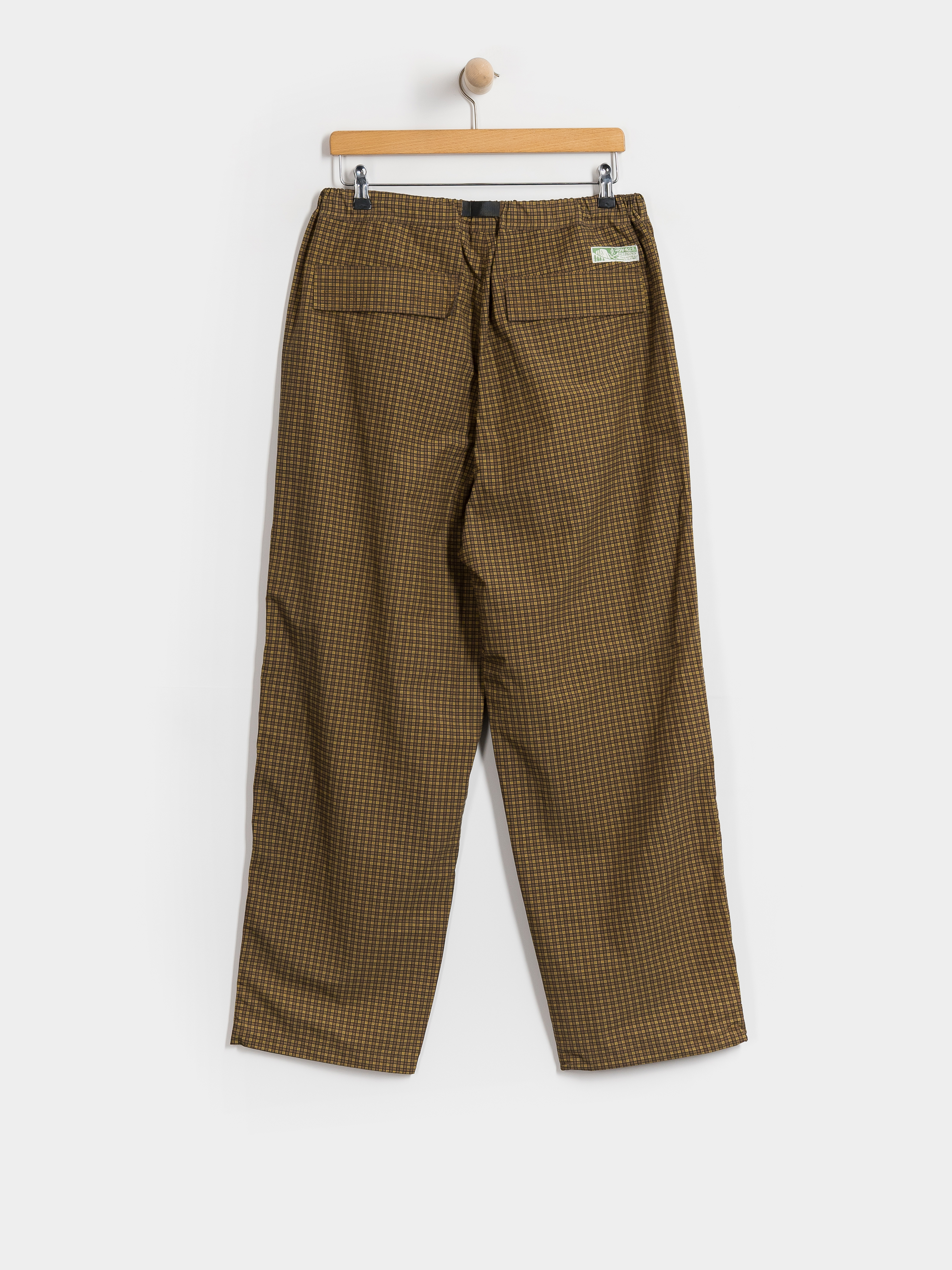 Kalhoty Gramicci Mini Check Nylon Pant (brown check)