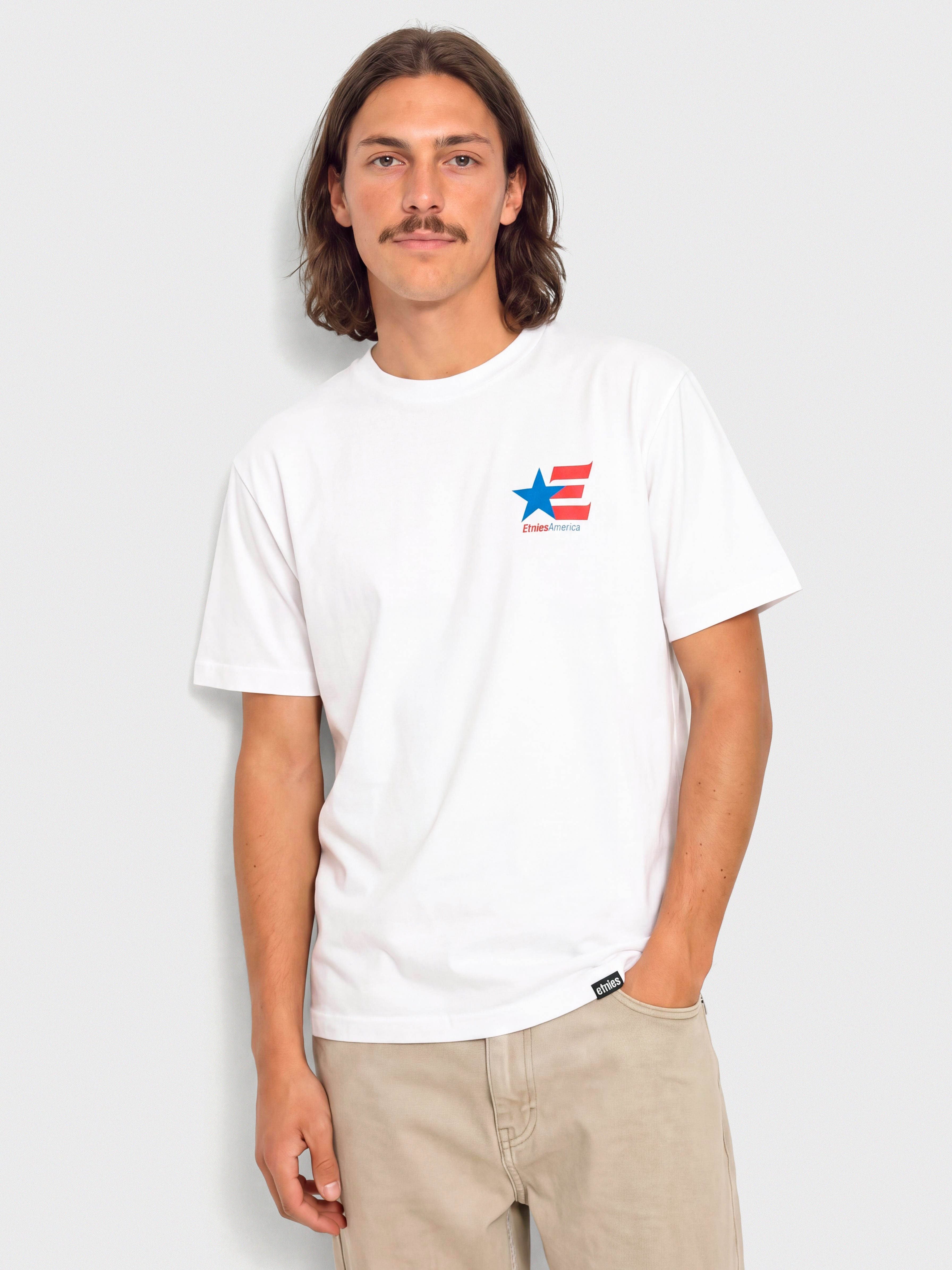 Tričko Etnies America (white/blue/red)