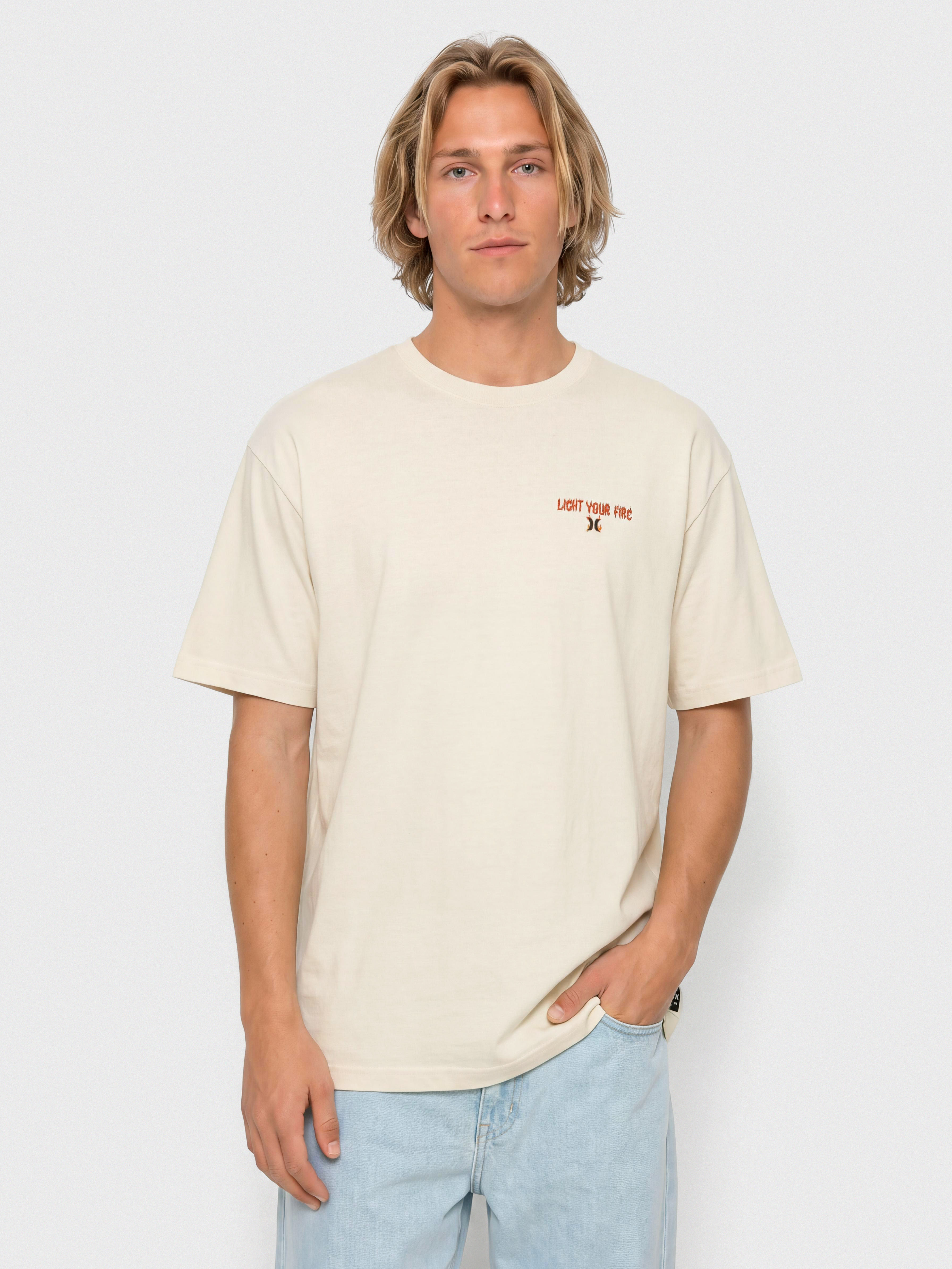 Tričko Hurley Built Fire Peace (white)