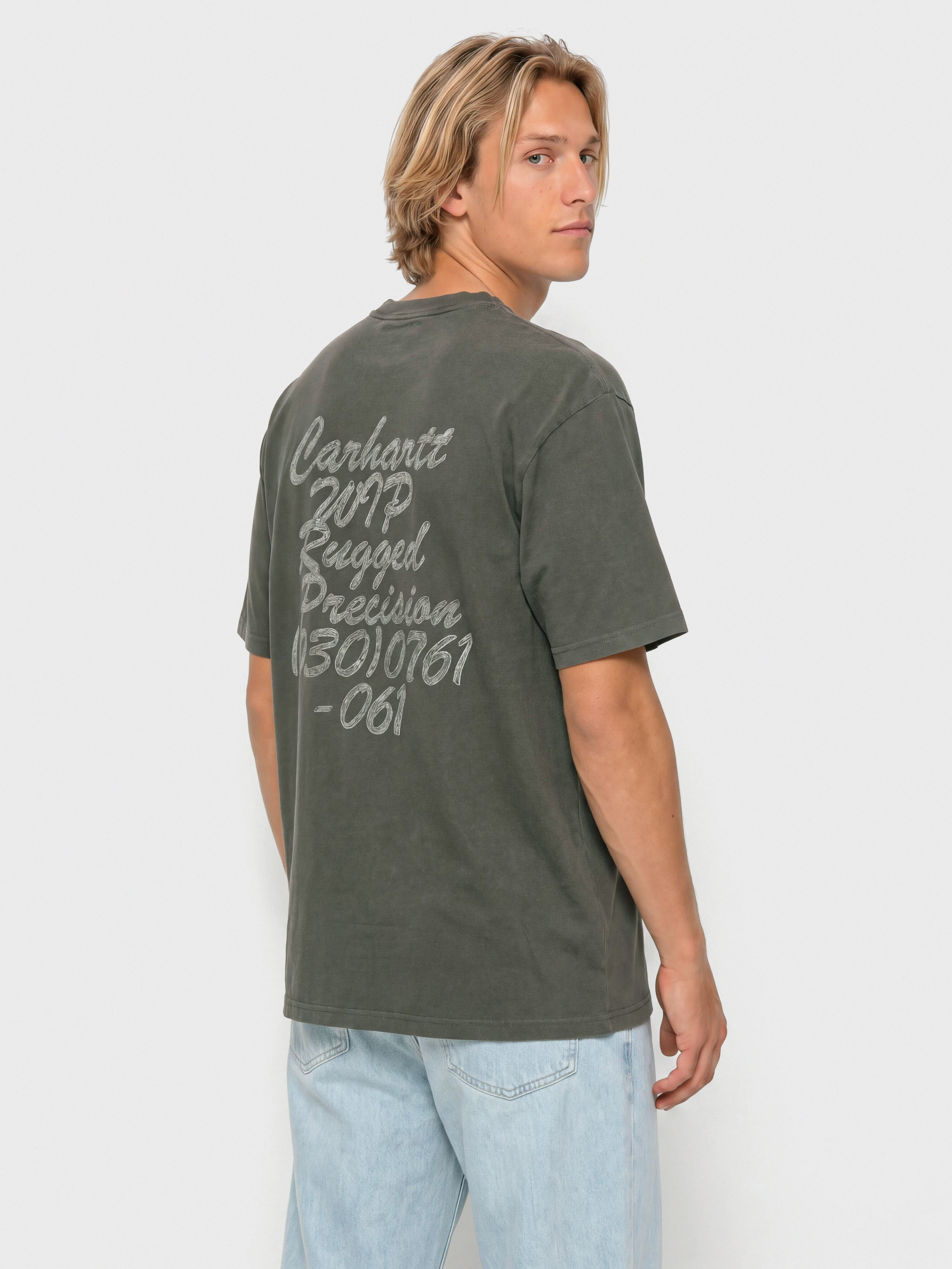 Tričko Carhartt WIP Hatching Script (black/garment dyed)