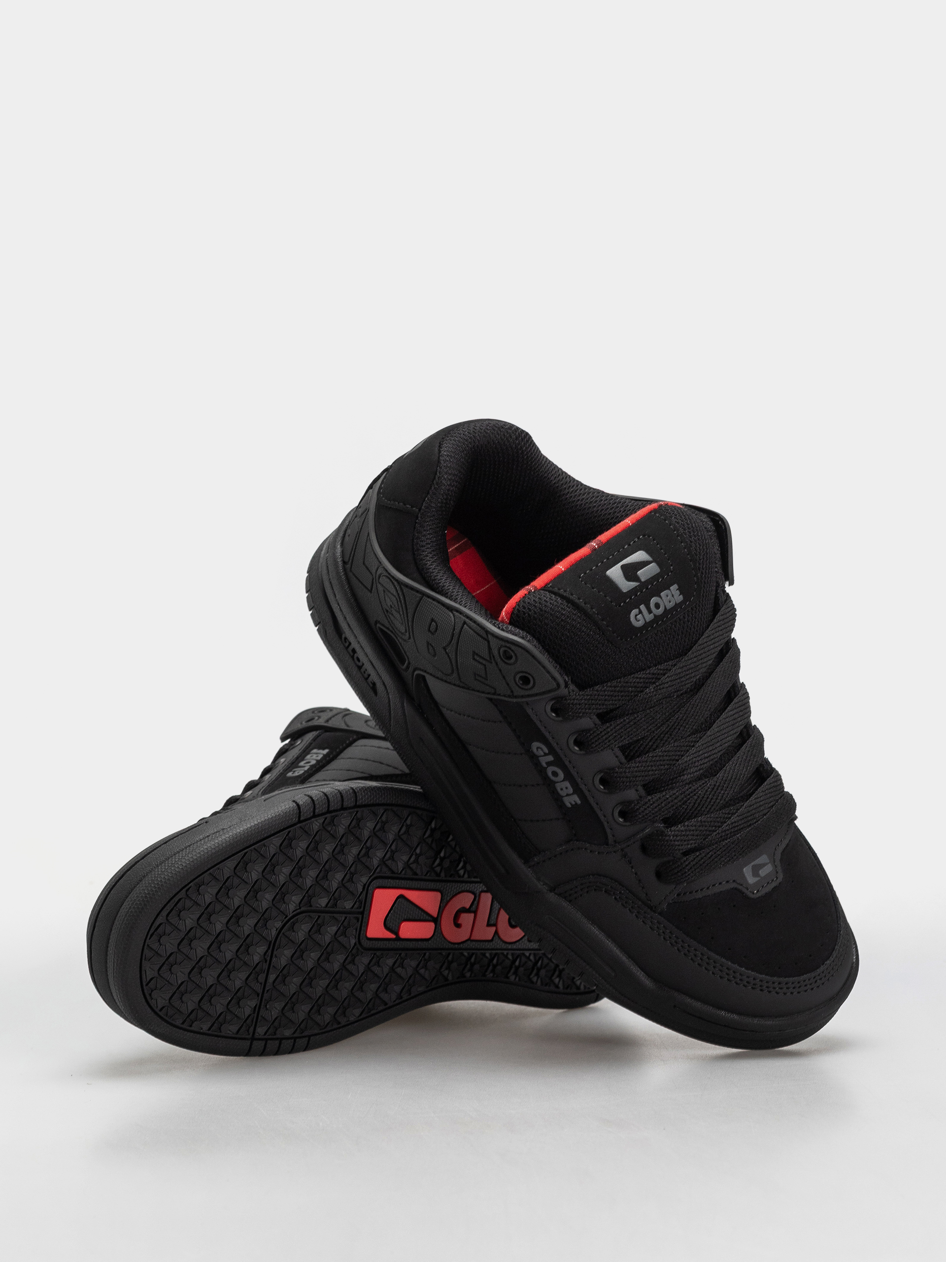 Boty Globe Tilt (black/red/tartan)