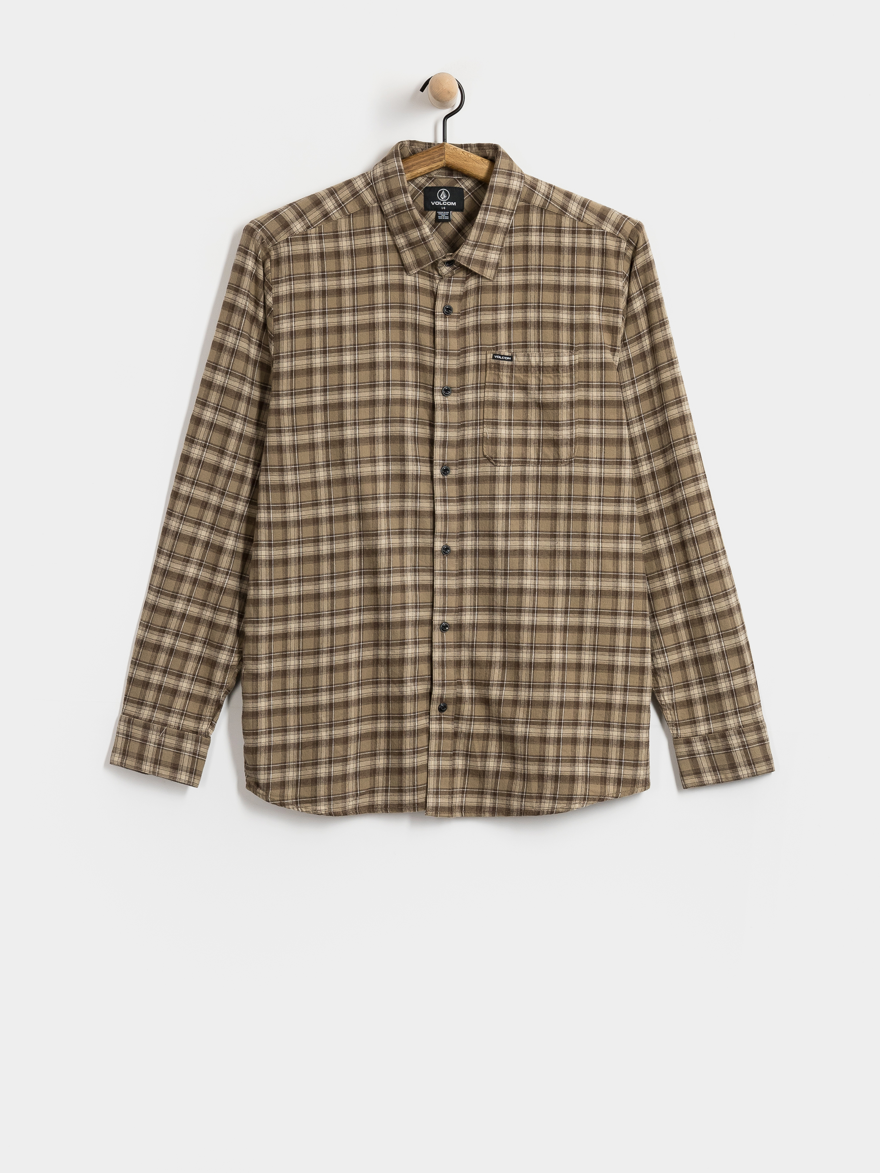 Kou0161ile Volcom Caden Plaid Ls (light khaki)